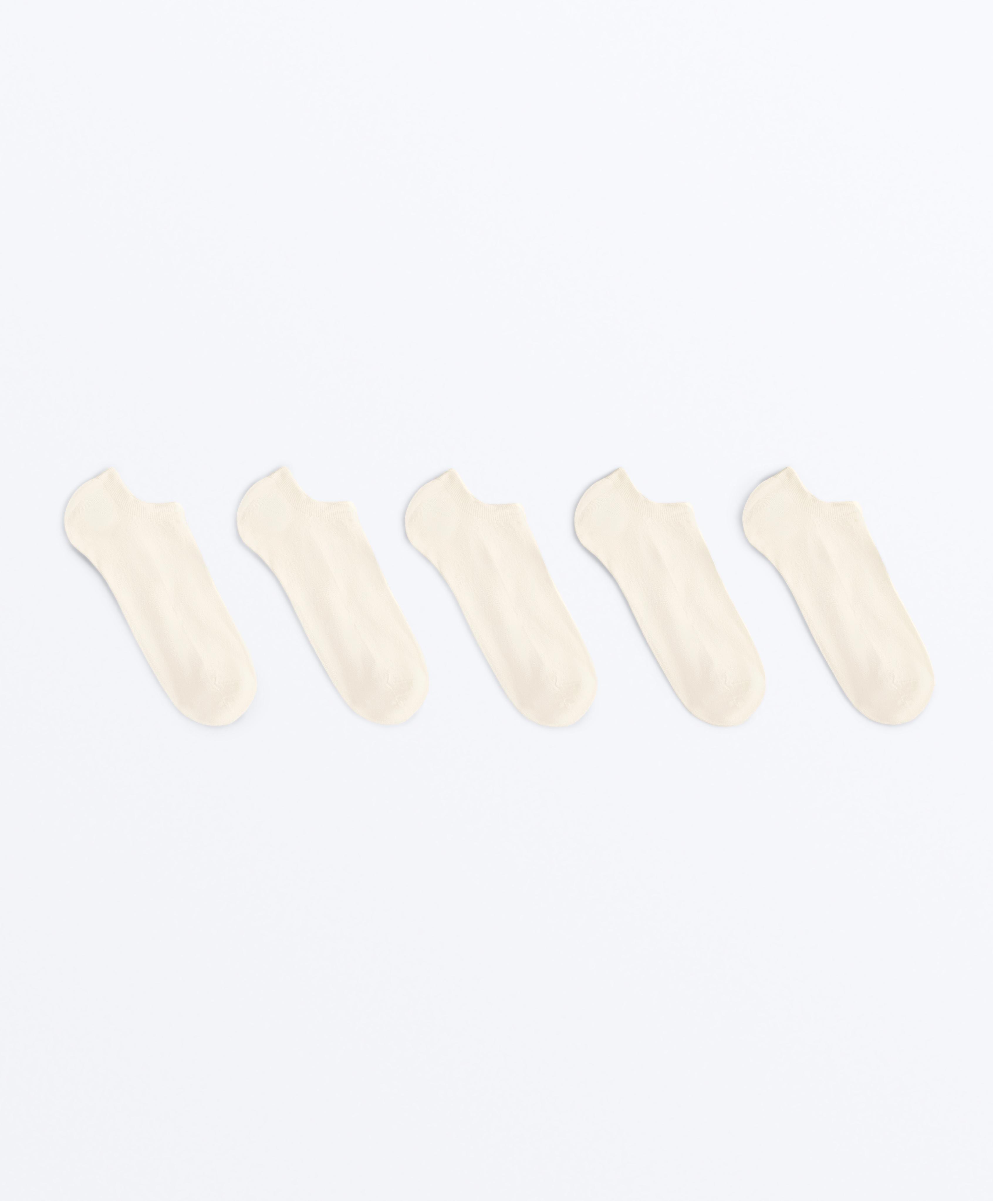 5 paia di calzini sneaker misto cotone