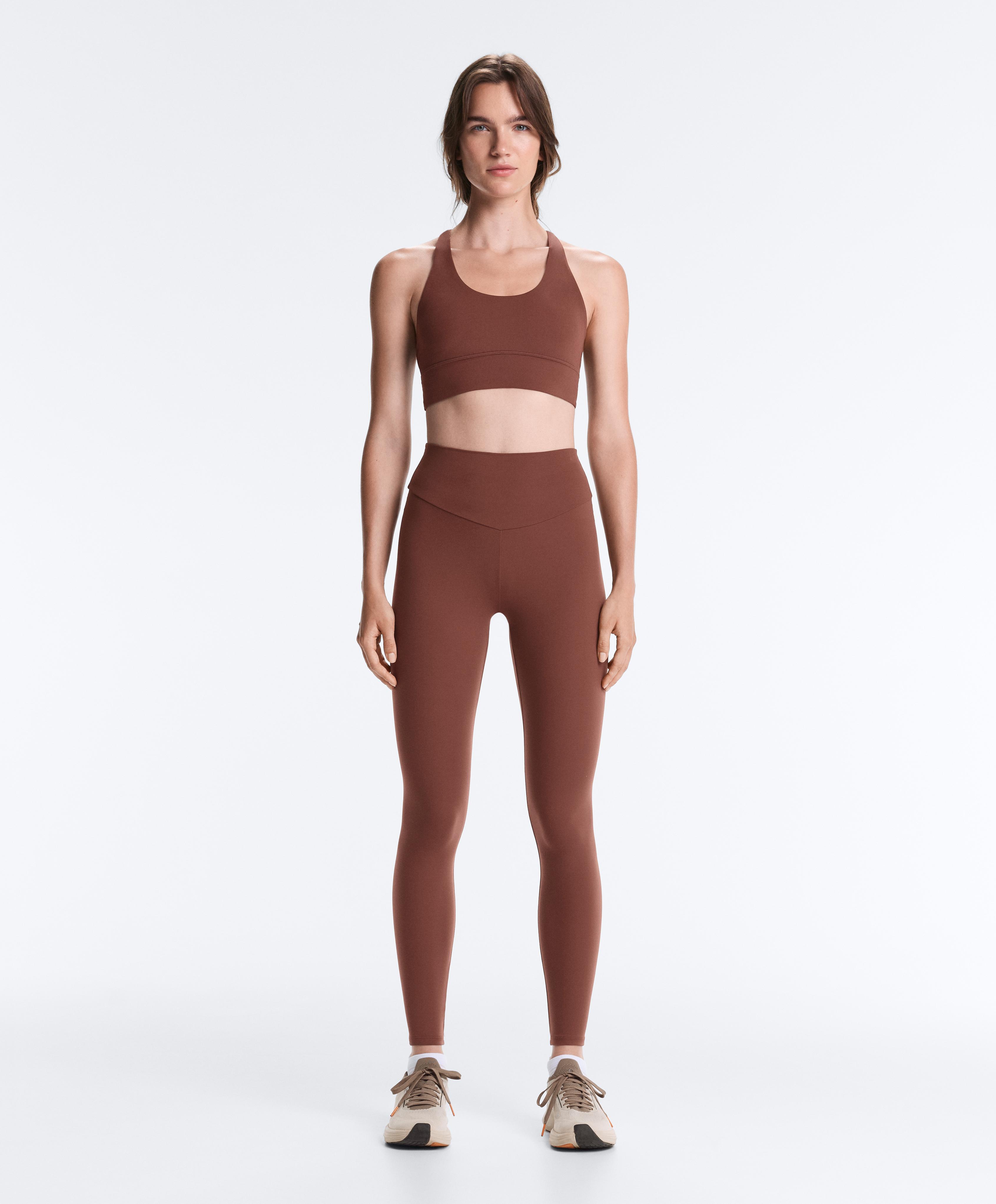 Comfortlux high-waisted ankle-length leggings — TERRACOTTA