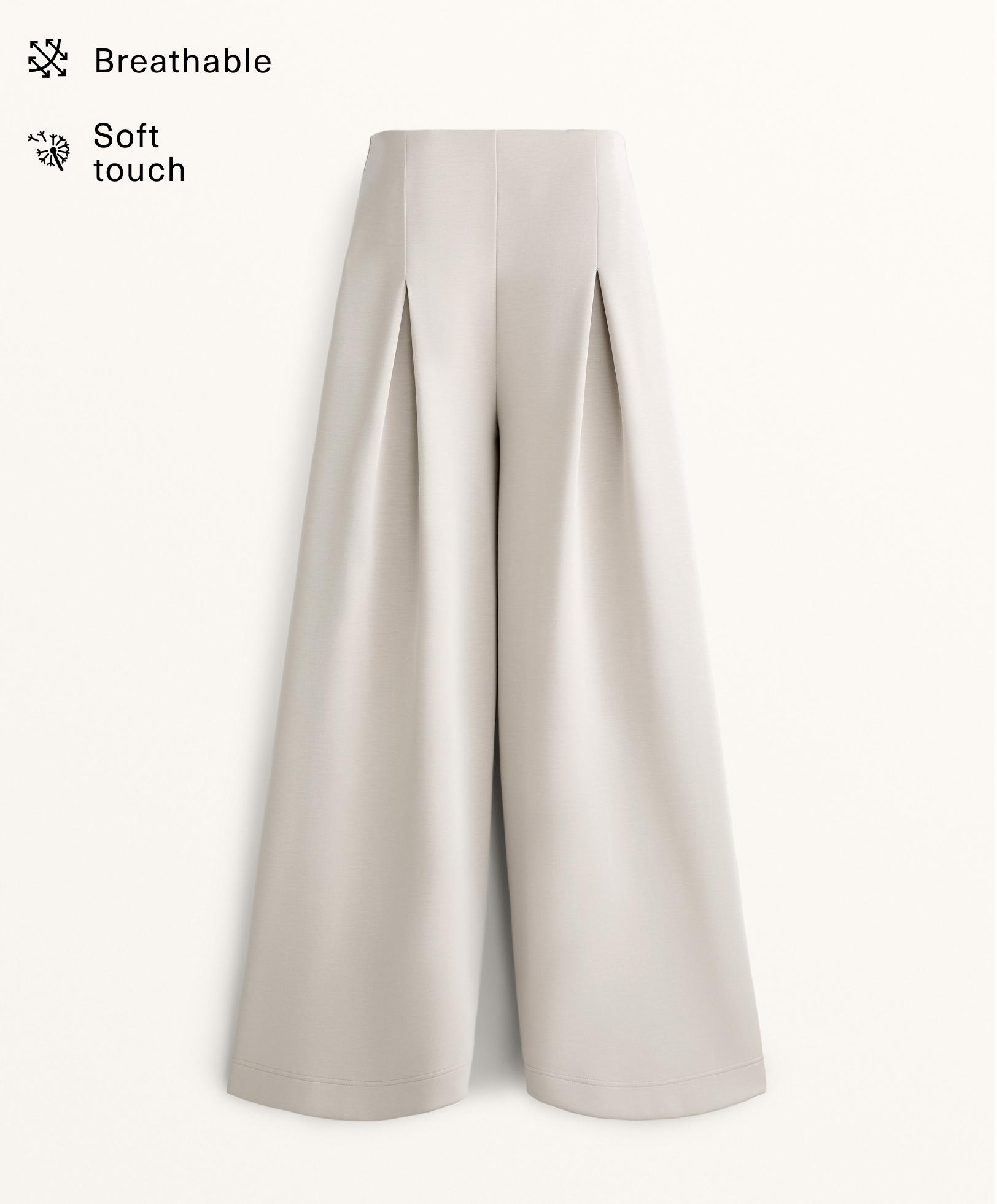 Weite Hose mit Bundfalten aus Modal mit weichem Griff