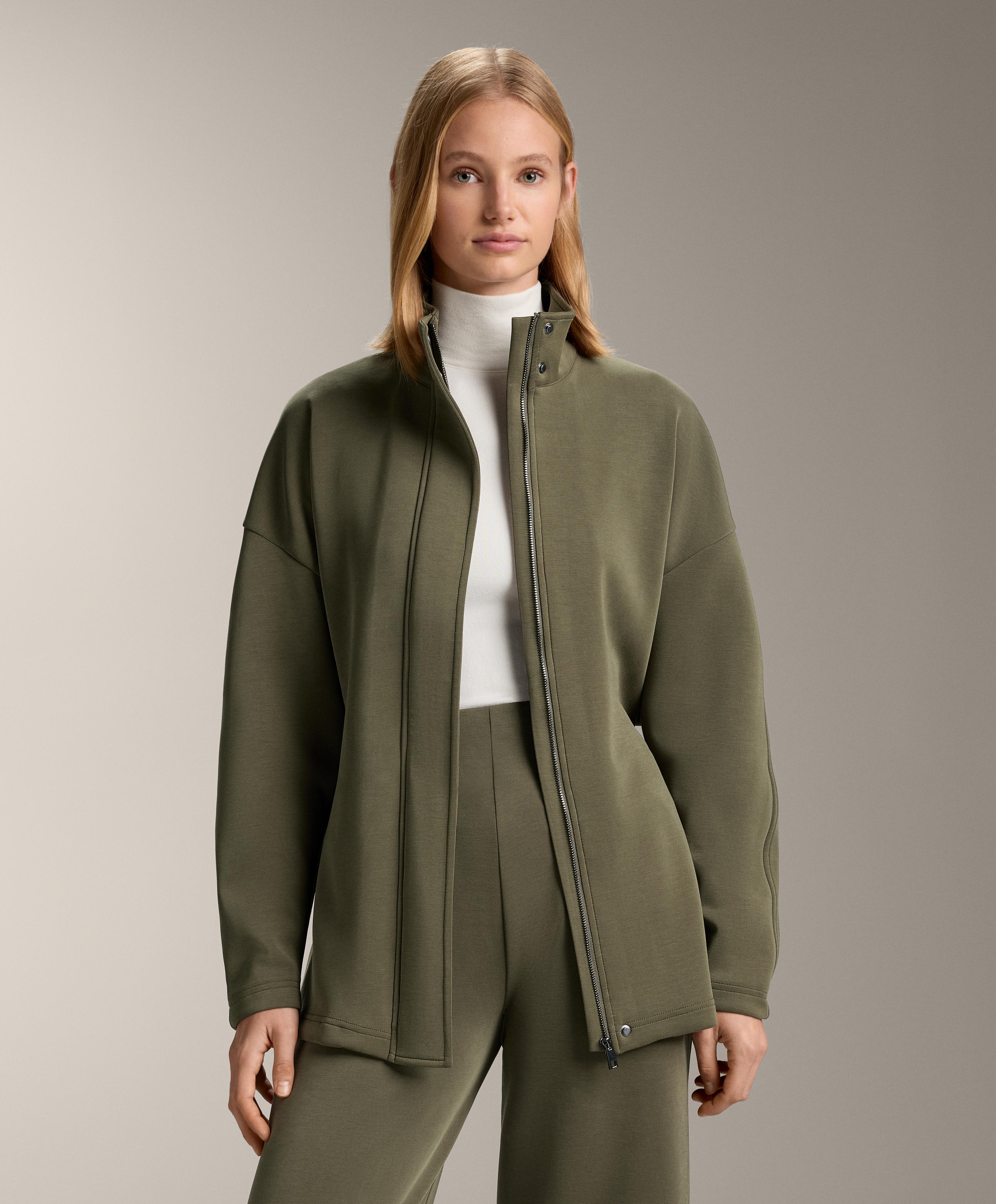 Long belted jacket with brushed modal - Sale Long belted jacket with brushed modal - Sale