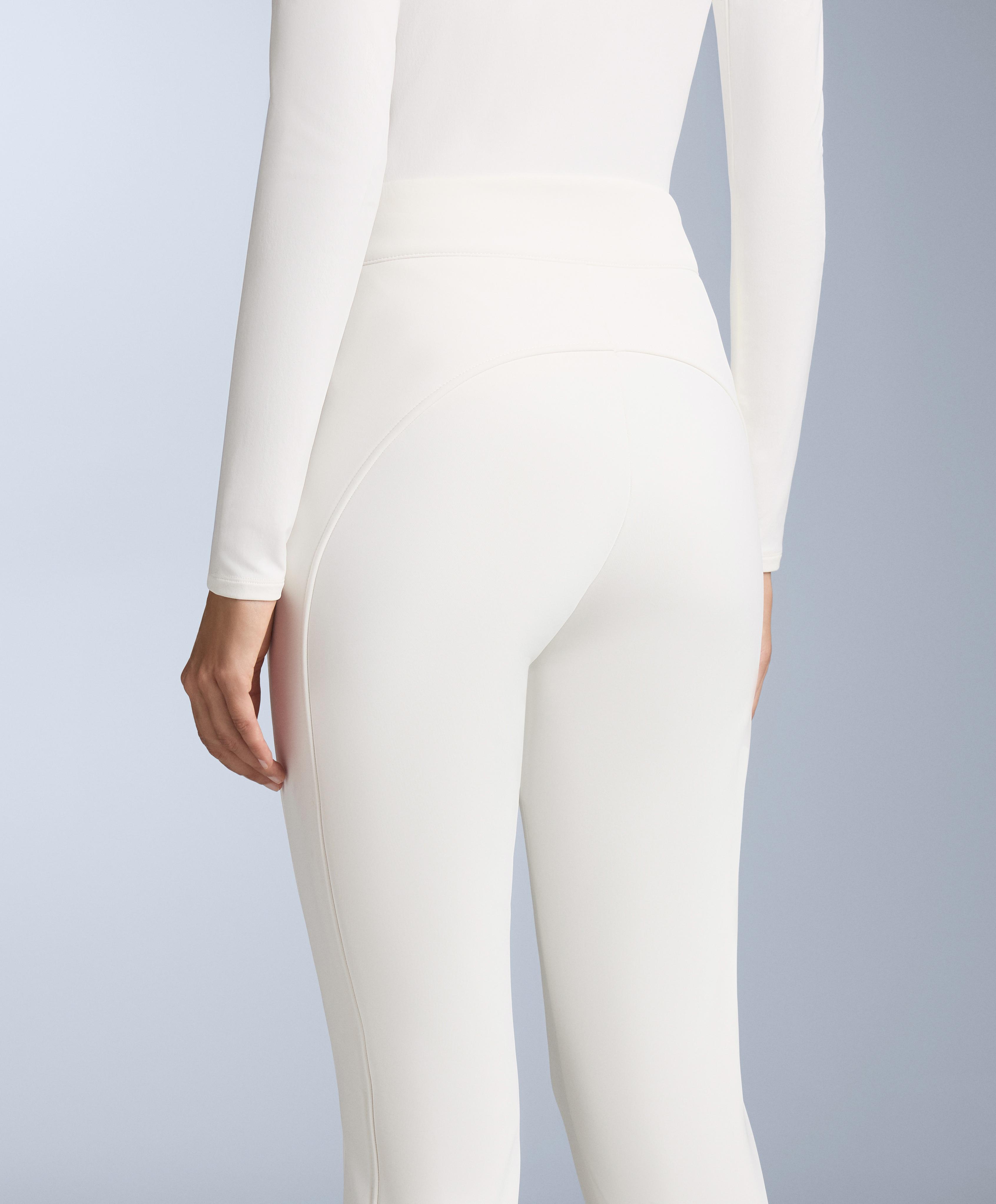 Water-resistant full length flare stretch SKI trousers — WHITE 