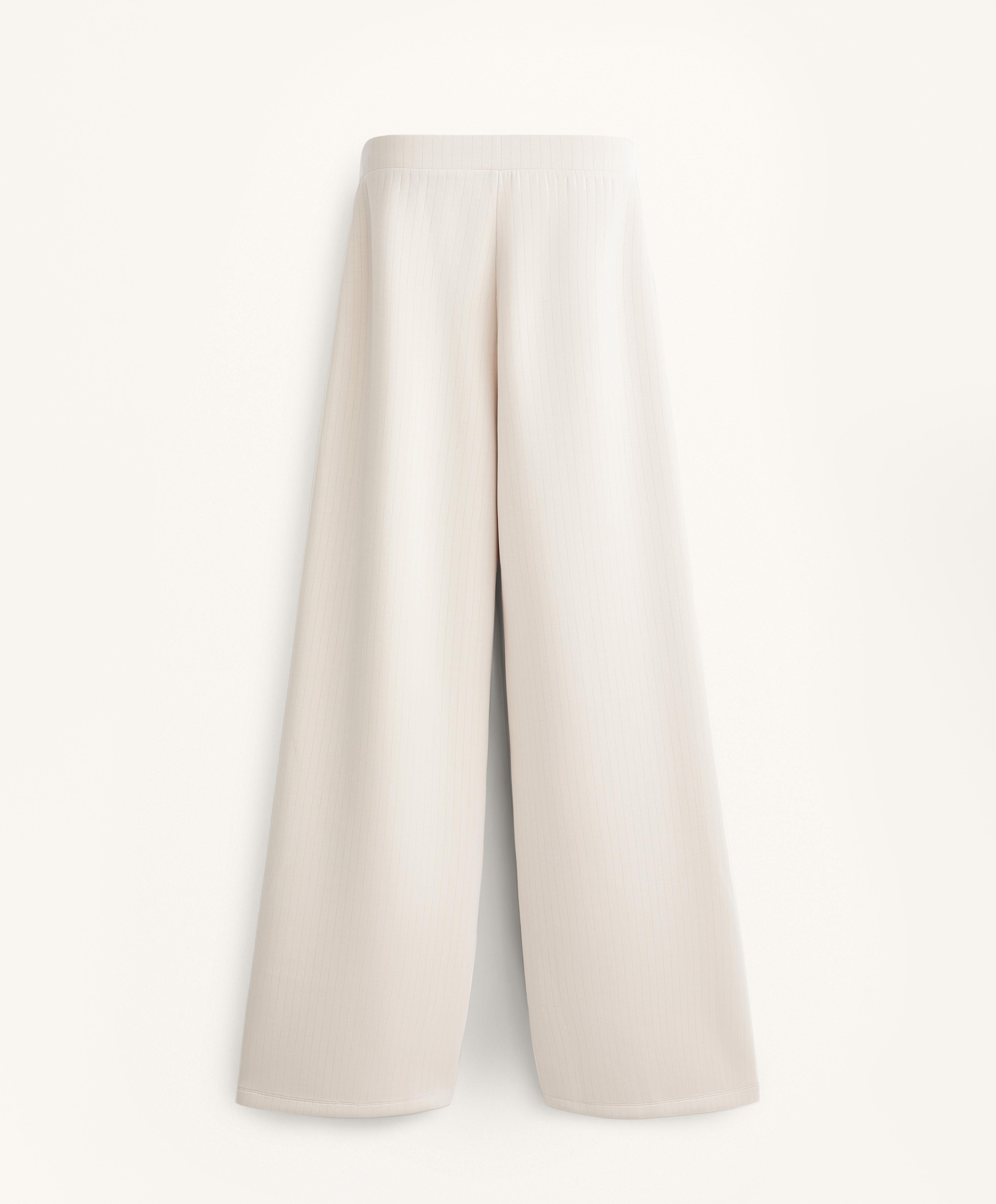 Pantalón recto rayas con modal tacto suave