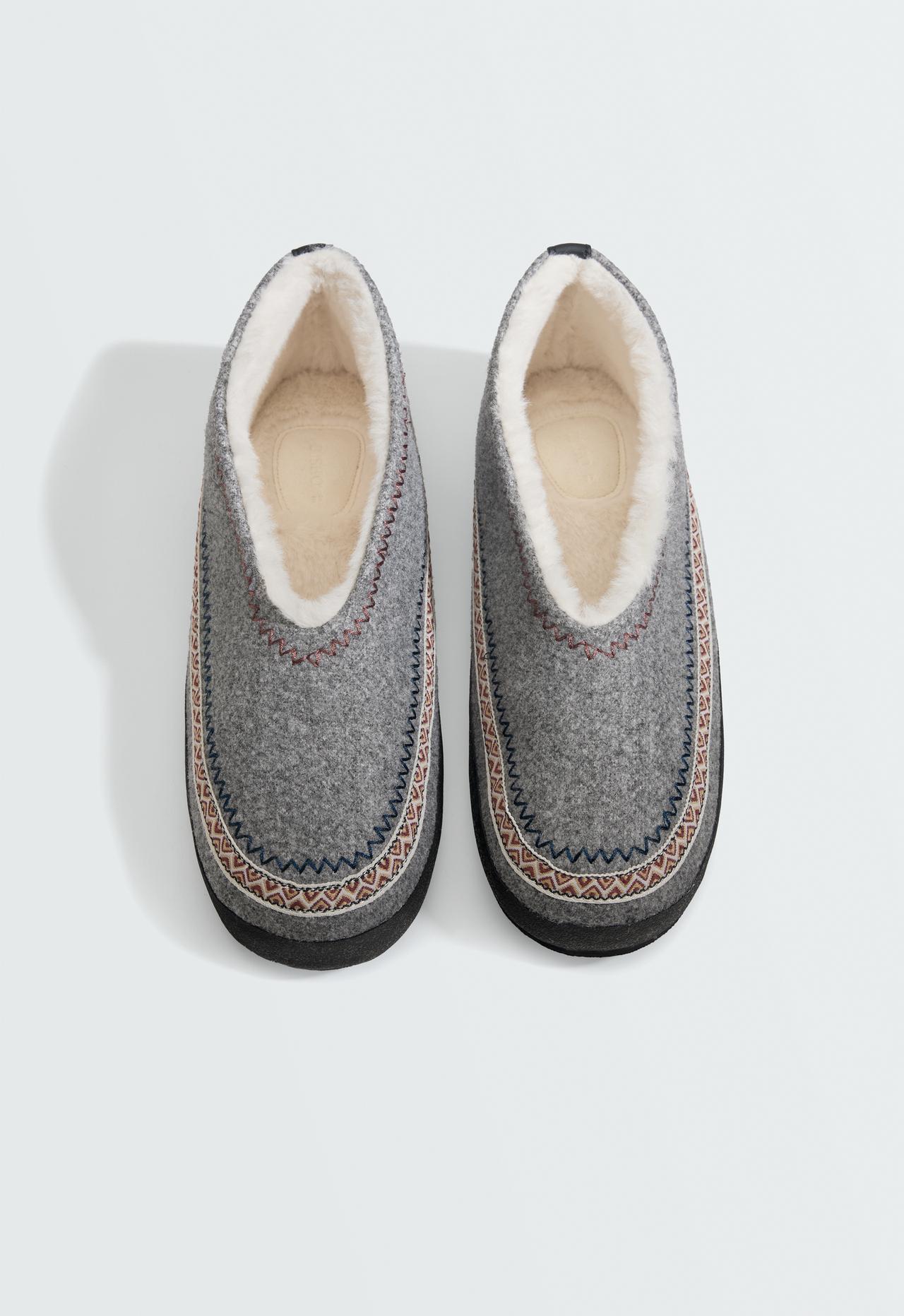 Braided felt shoe — GREY