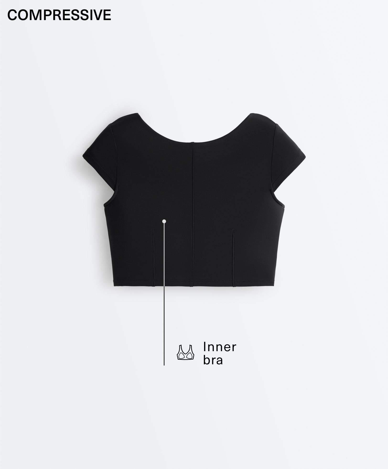 Seamed Compressive tank top — BLACK
