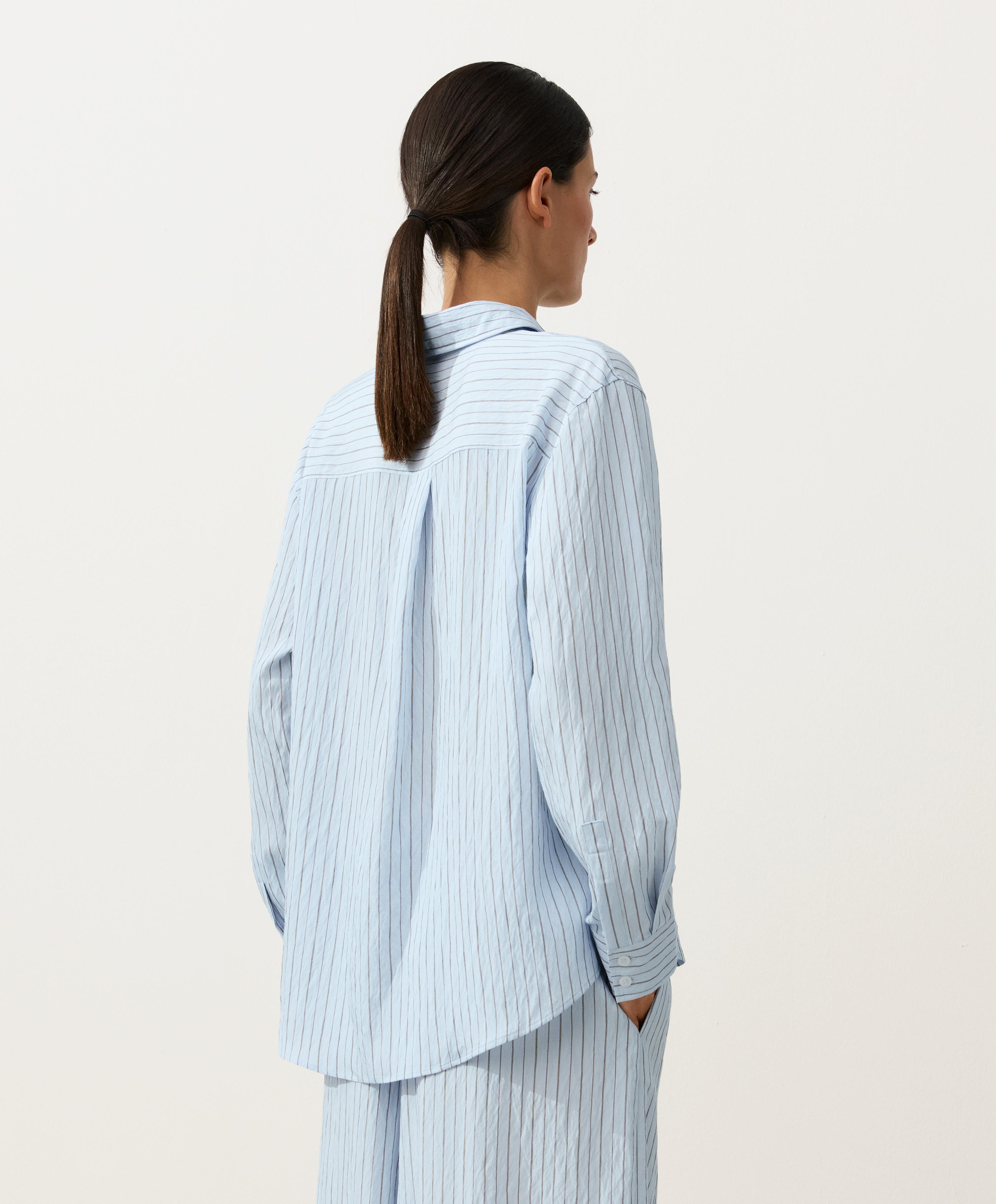 Regular striped shirt — DUSTY-BLUE