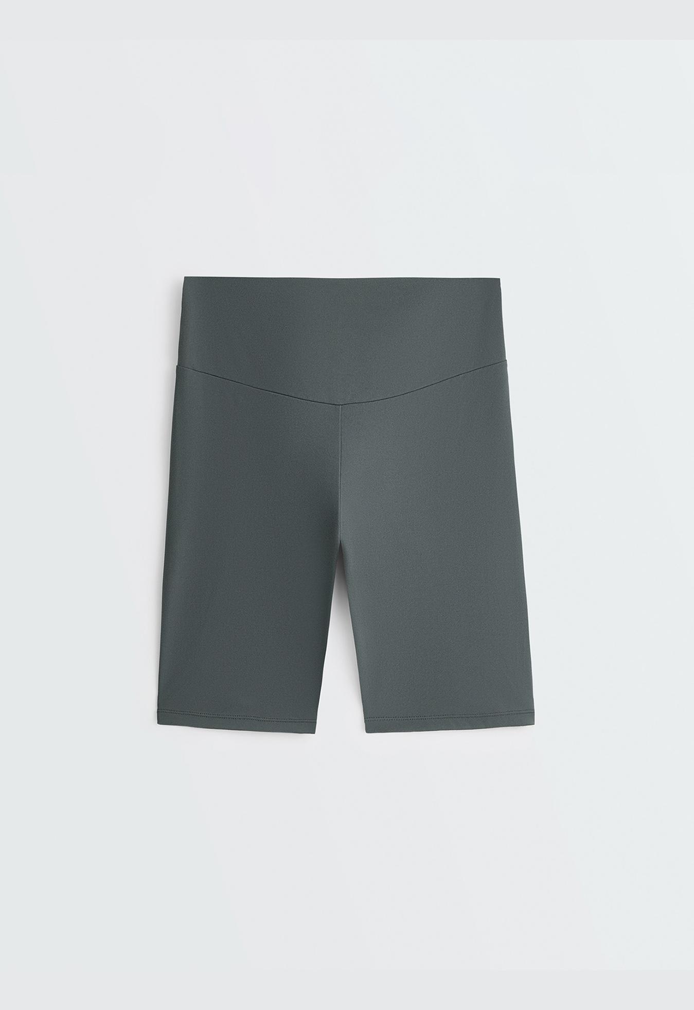 Comfortlux high-rise 20cm biker leggings — STEEL GREY