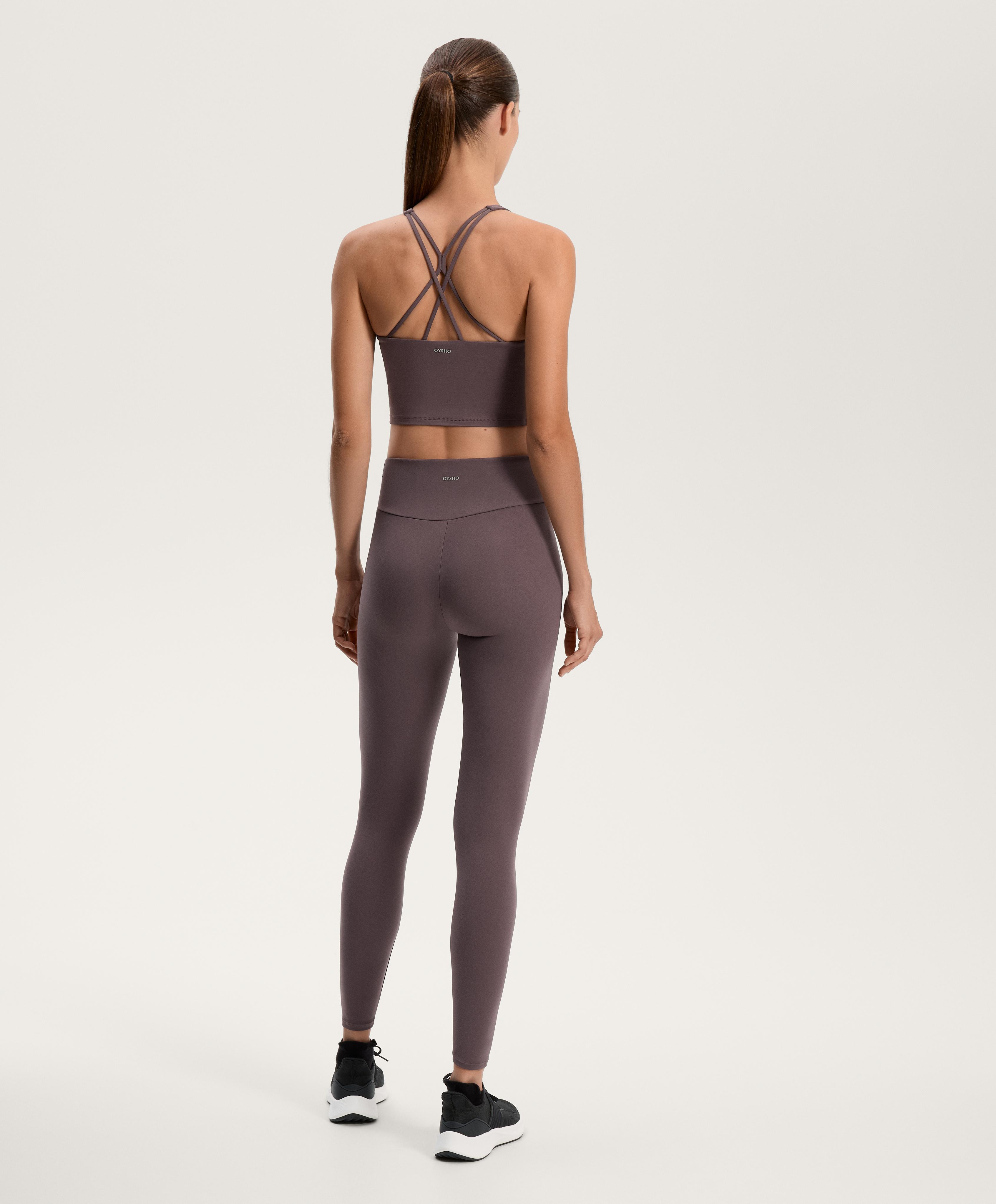 Plum and grey Comfortlux high-rise total look with tank top