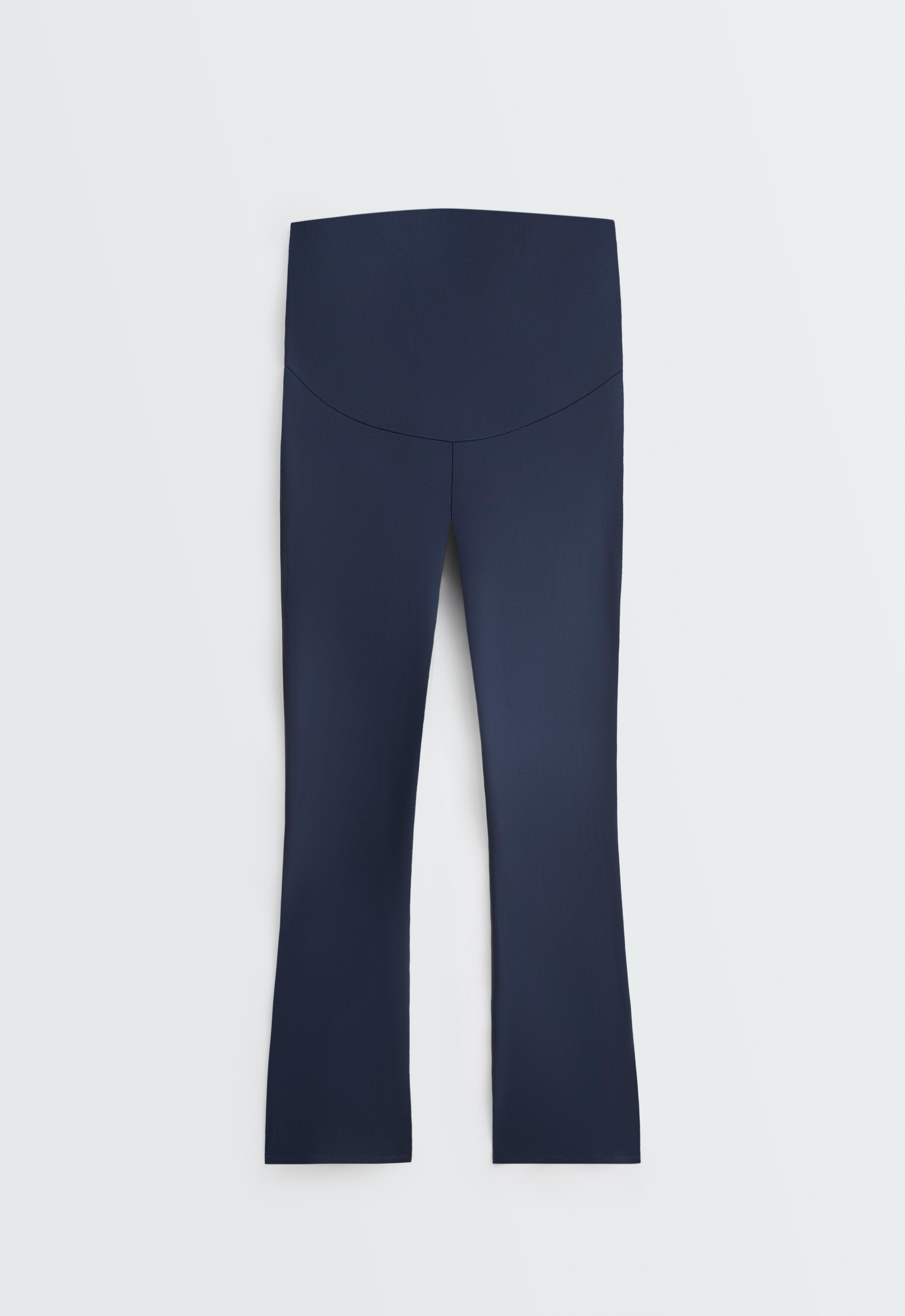 Maternity Comfortlux flare trousers — NAVY BLUE