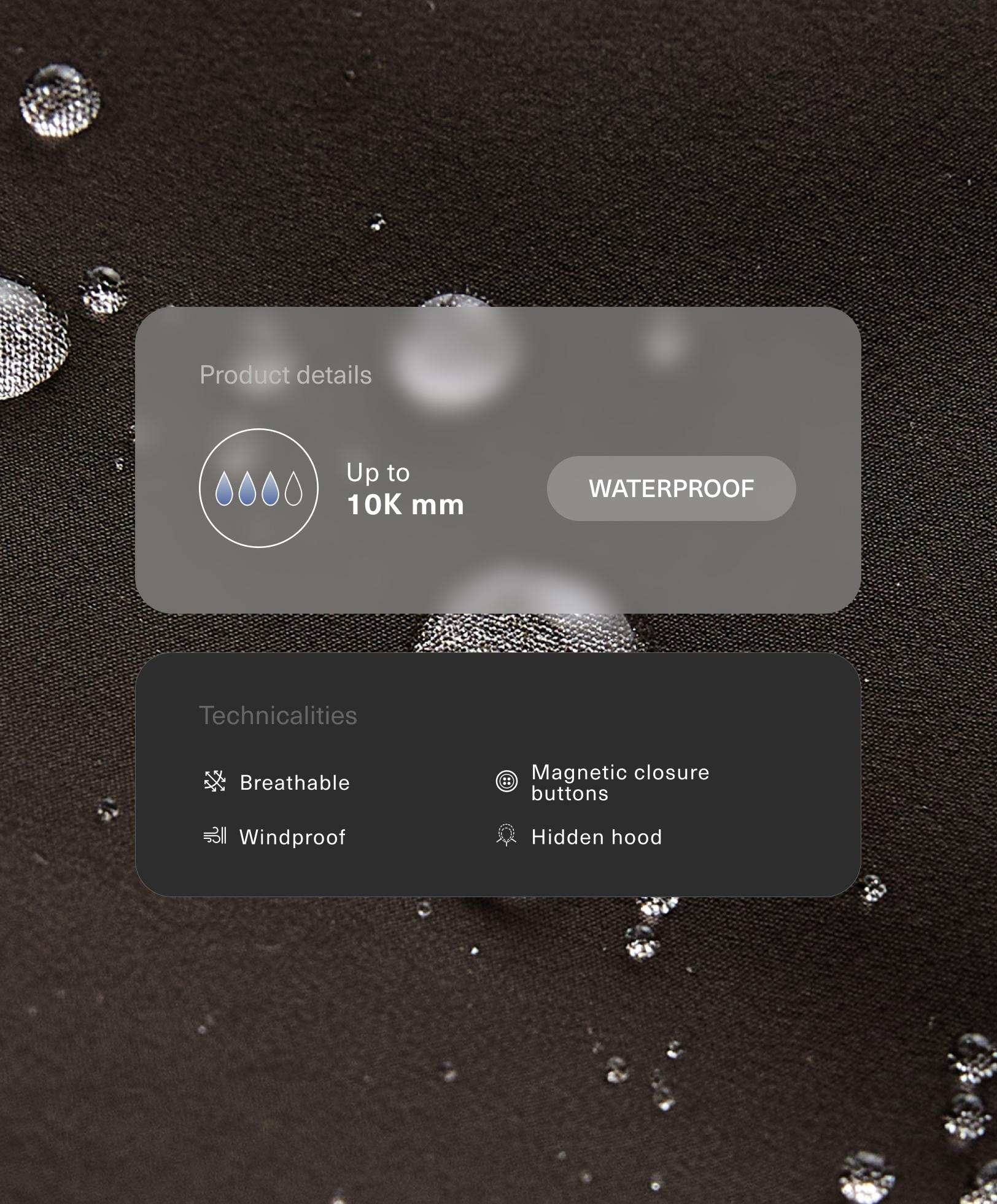 Long extra lightweight 10k waterproof jacket Long extra lightweight 10k waterproof jacket