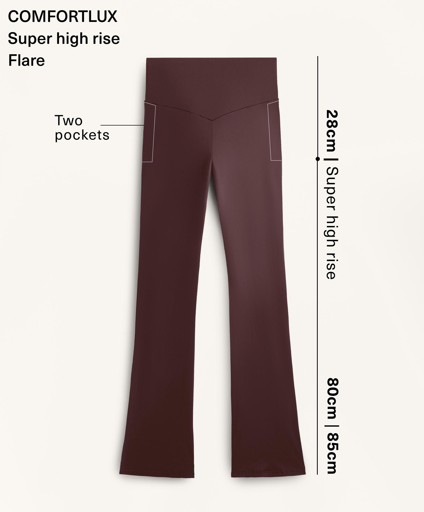 Super high rise Comfortlux flare trousers with pockets Super high rise Comfortlux flare trousers with pockets