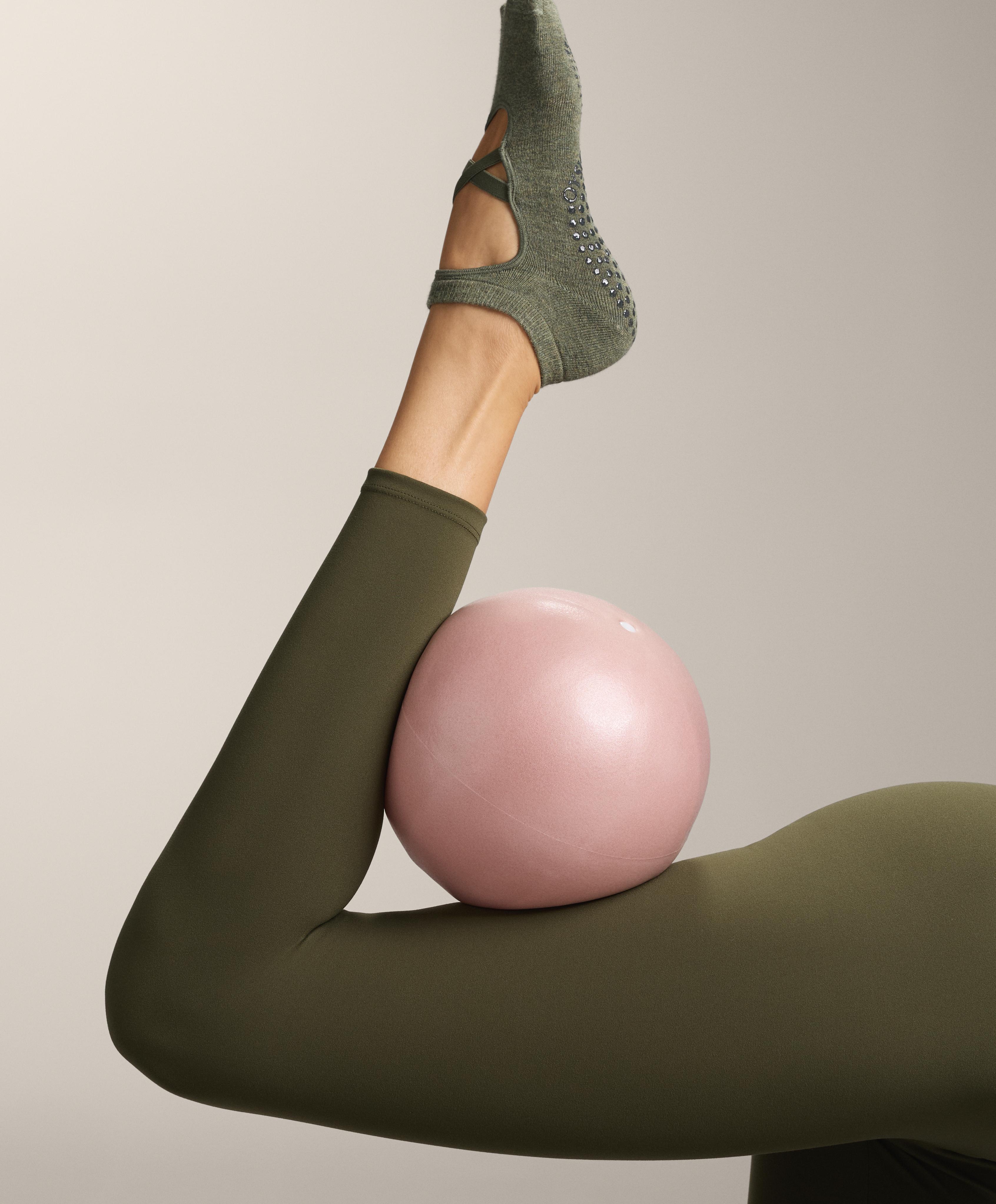 2 pairs of cotton blend yoga and Pilates socks with crossover straps - Sale