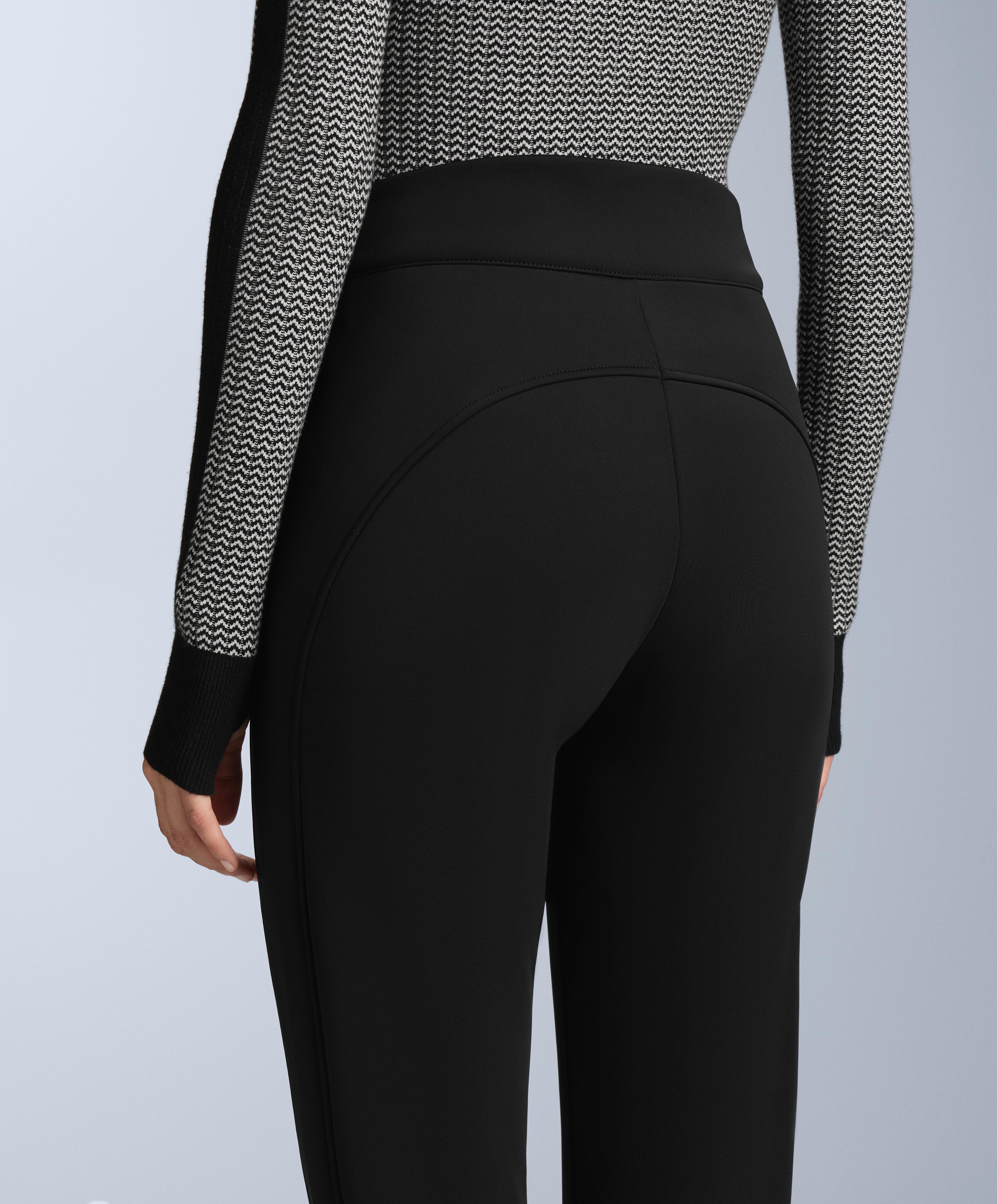 Water-resistant full length flare stretch SKI trousers — BLACK (alternate view)