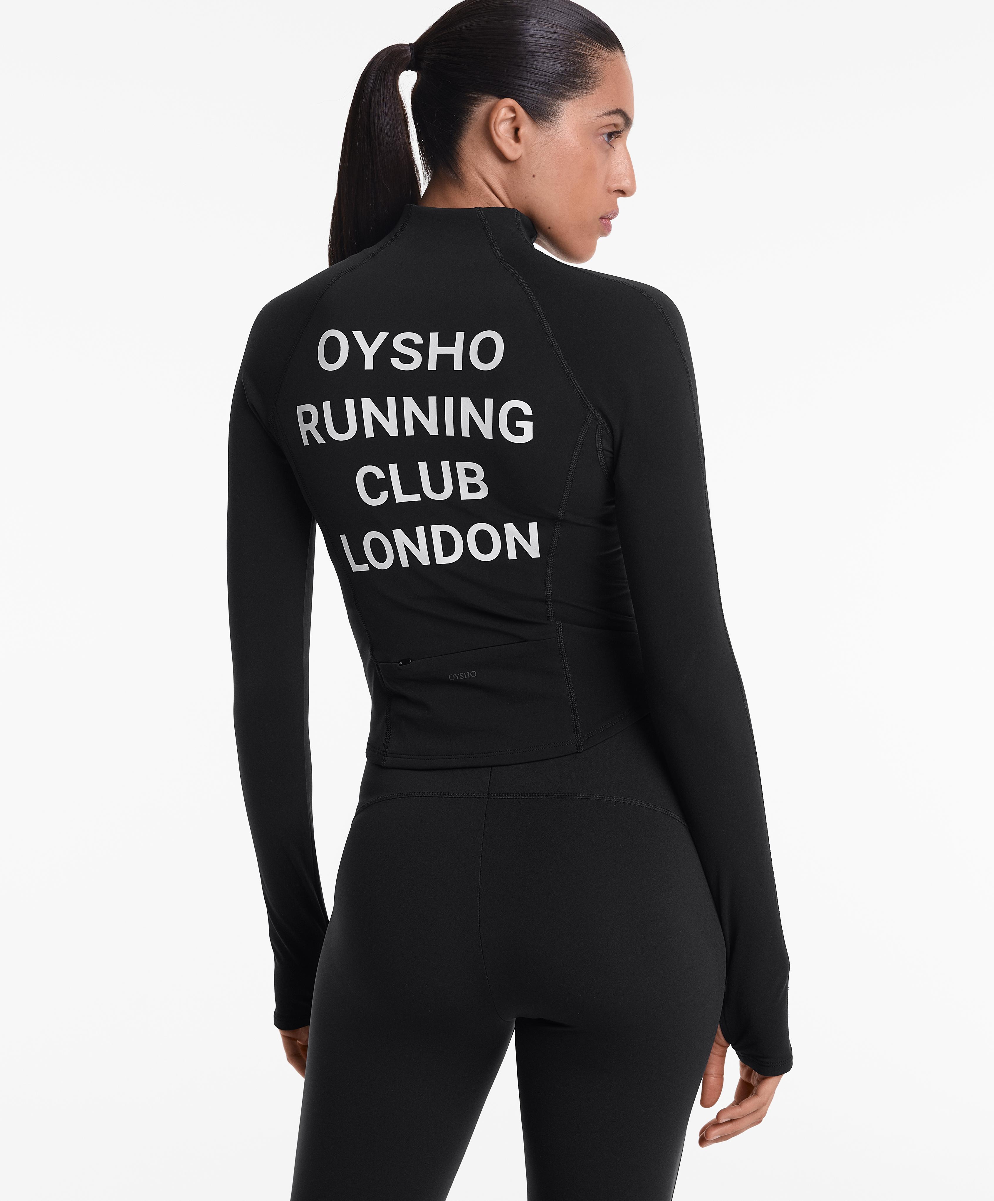 Oysho Running Club London light warm technical jacket with seams Oysho Running Club London light warm technical jacket with seams