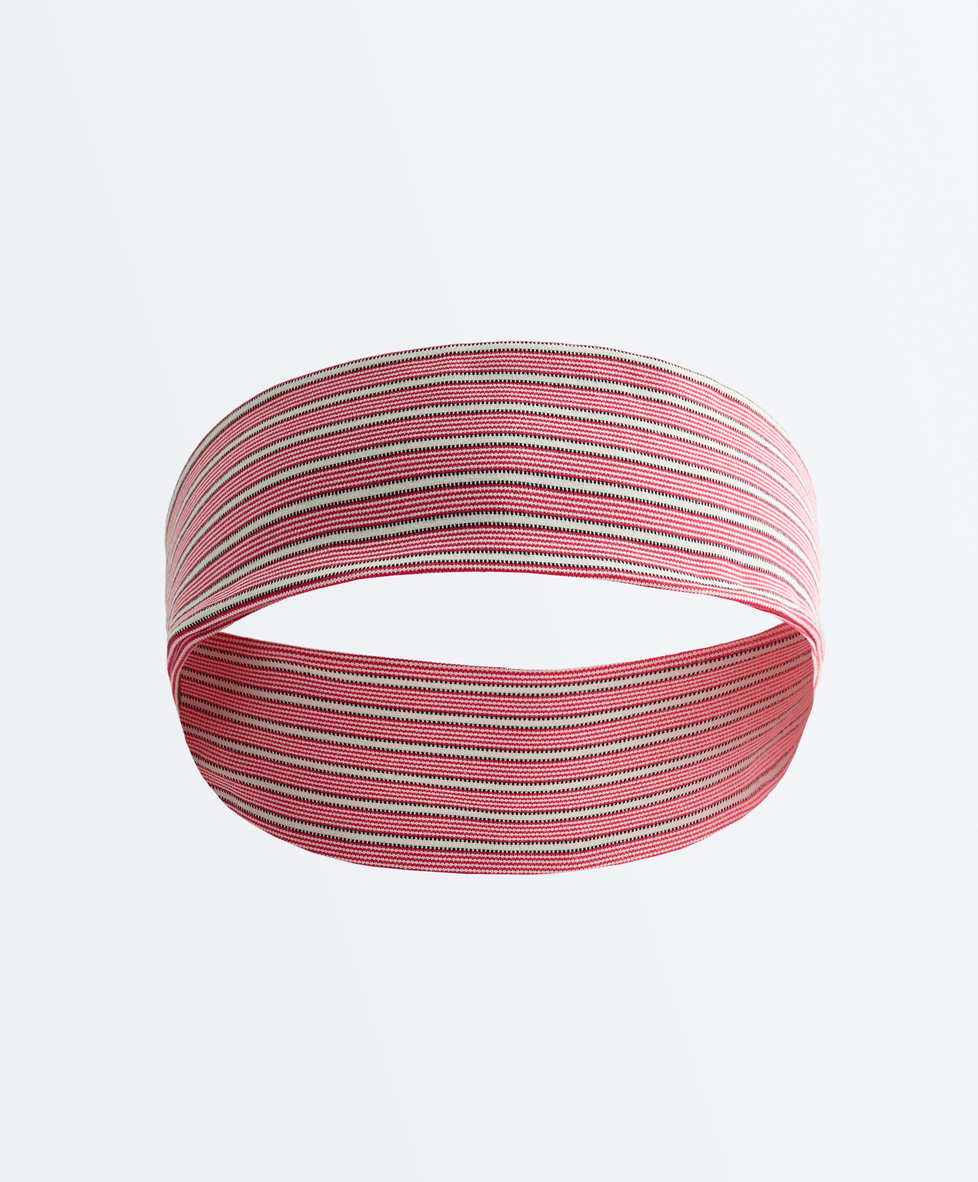 6 cm striped sports headband — RED