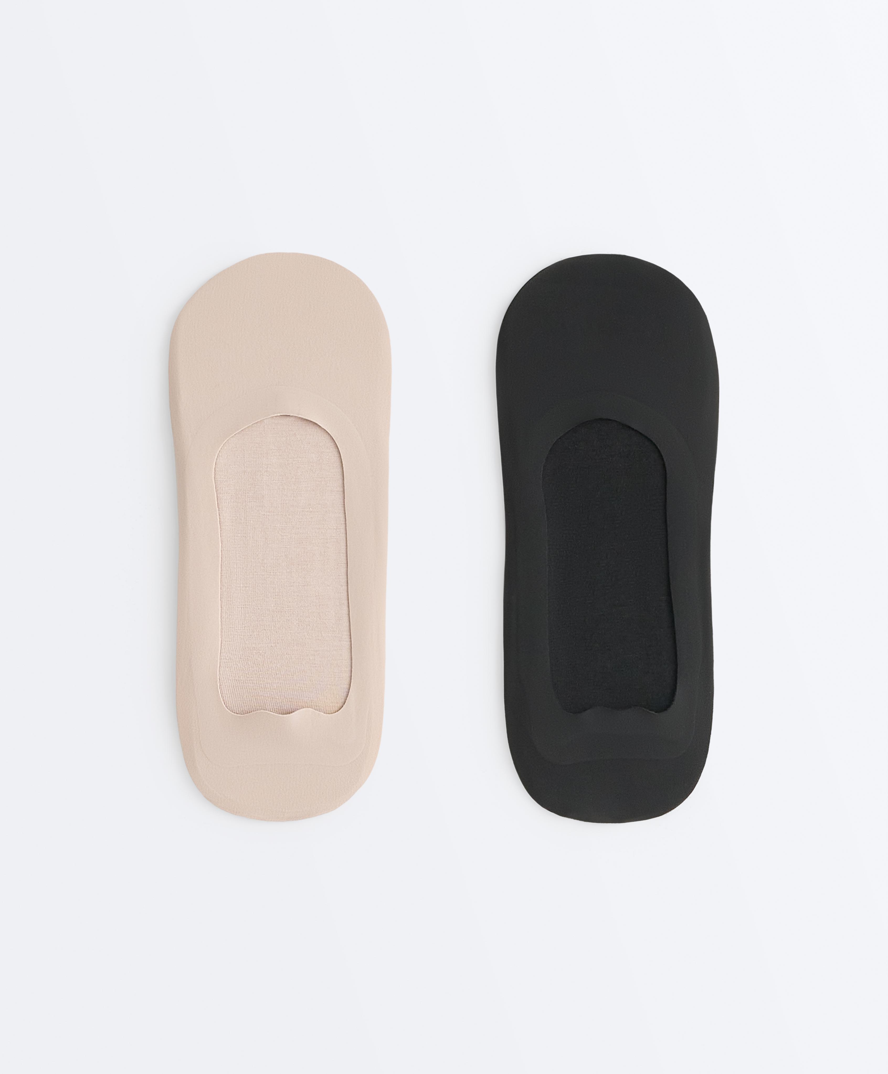 2 пари невидимих шкарпеток з мікрофібри, середній виріз