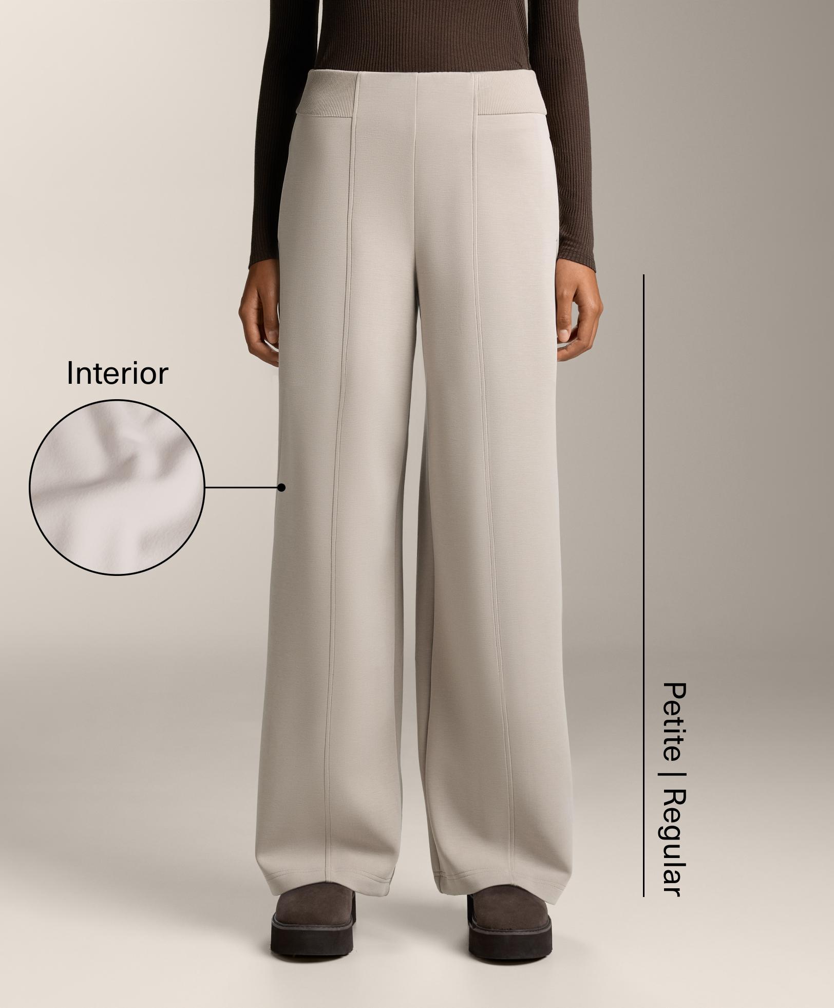Super High Rise side rib trousers with brushed modal