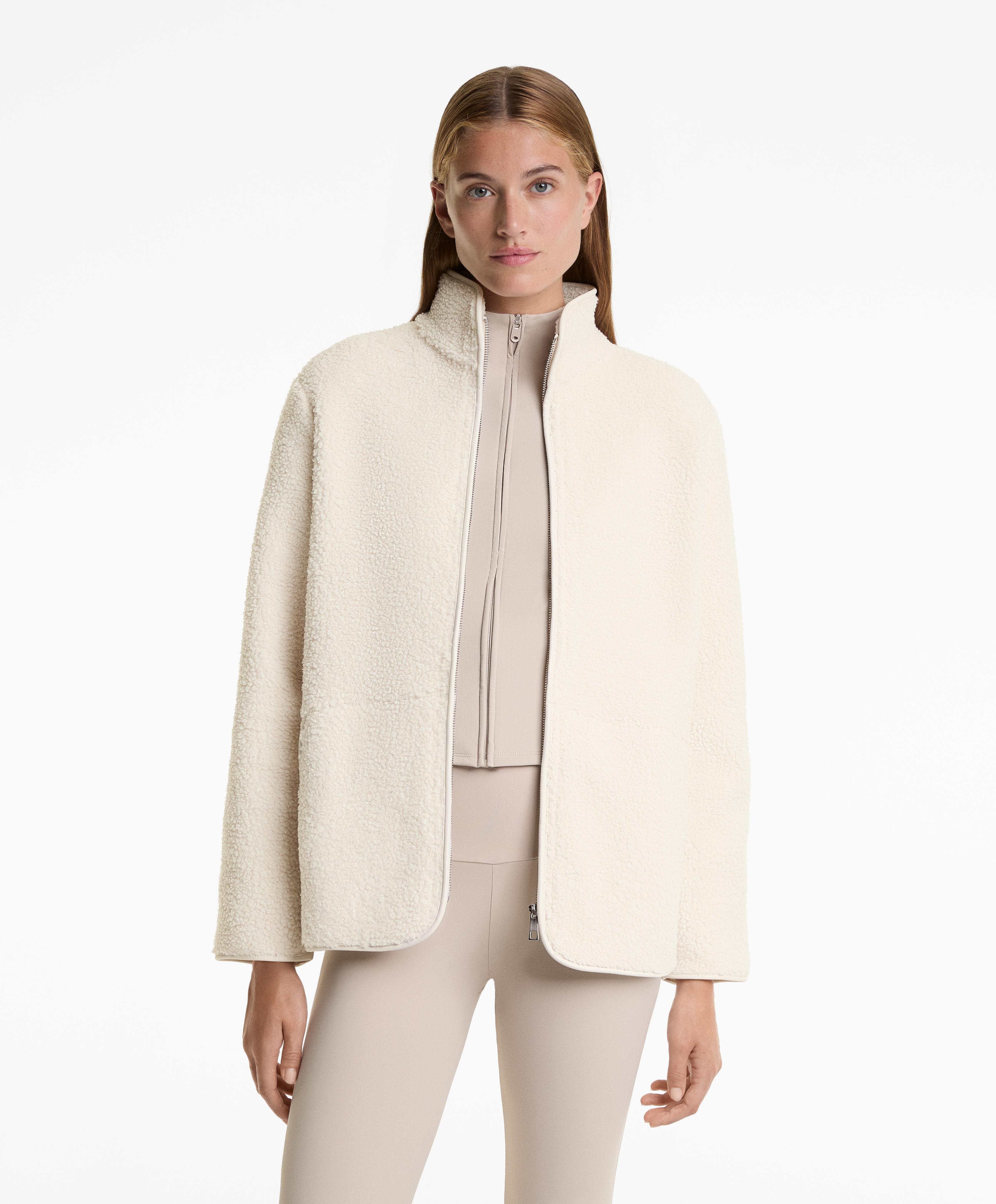 Faux-shearling jacket — ECRU