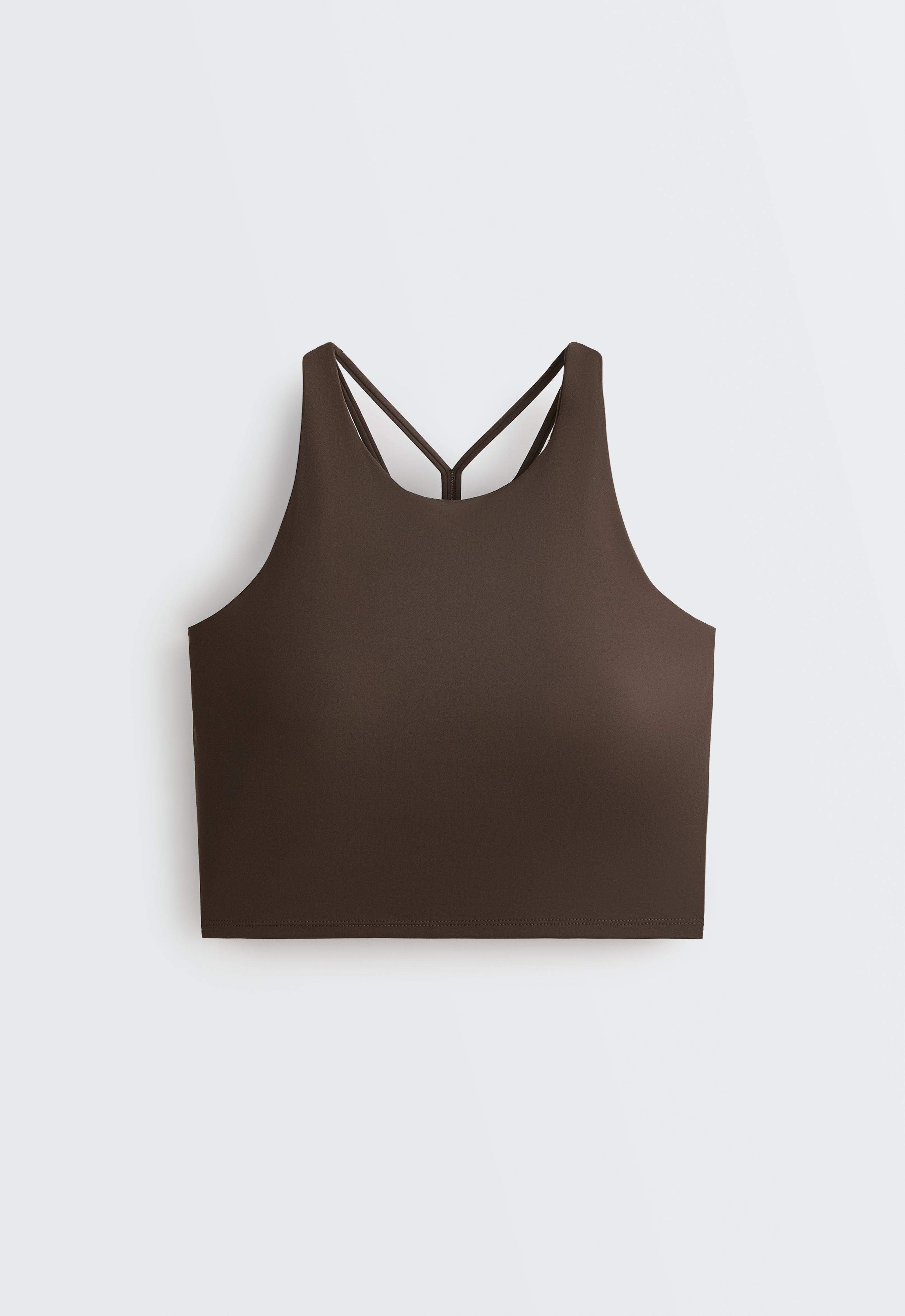 Comfortlux strappy tank top with cups
