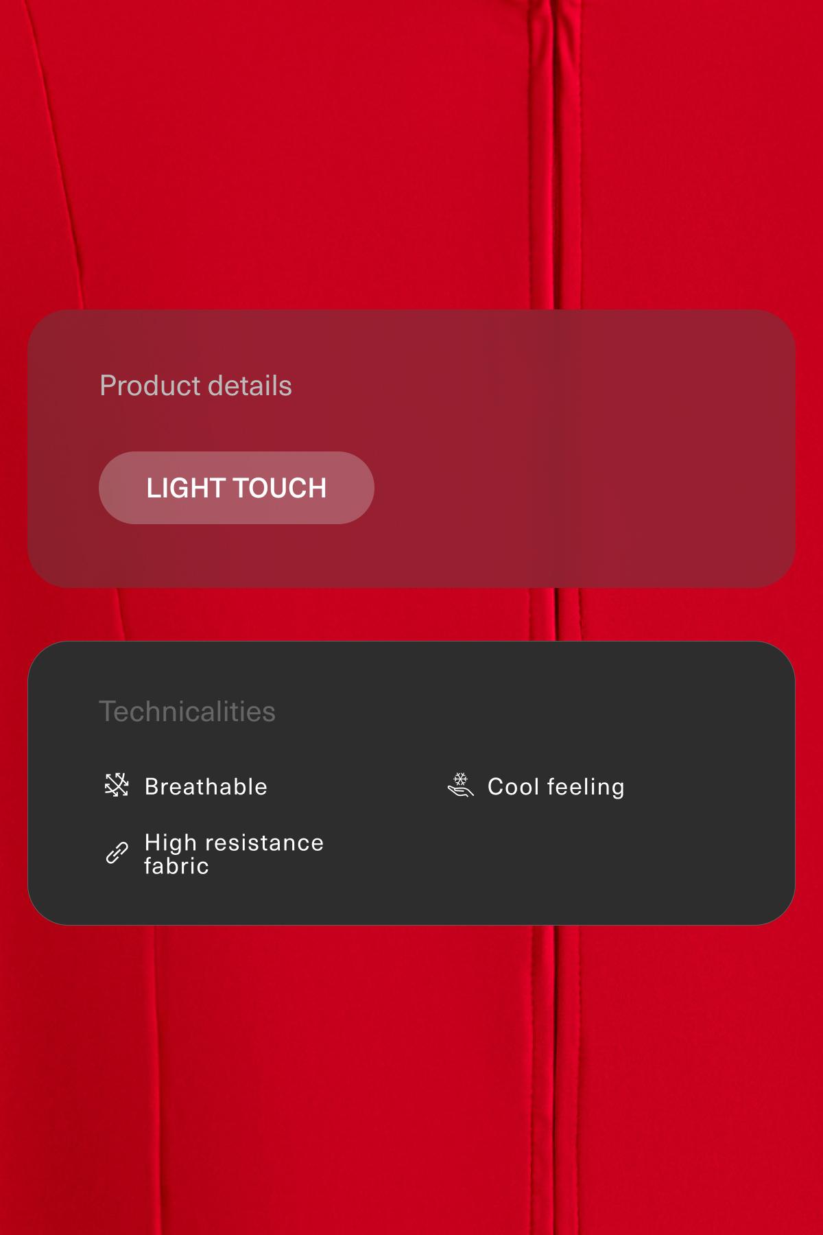 Short Light Touch technical jacket — STRONG RED