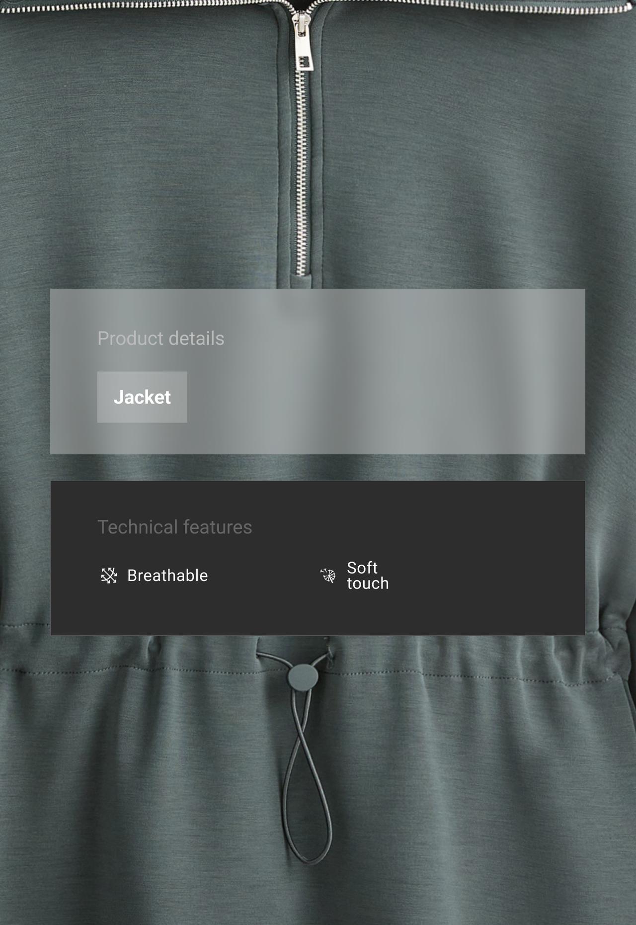 Long high-neck sweatshirt with modal — OCEAN