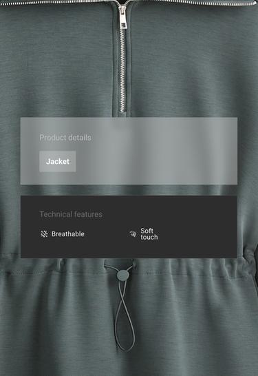 Long high-neck sweatshirt with modal — OCEAN 2