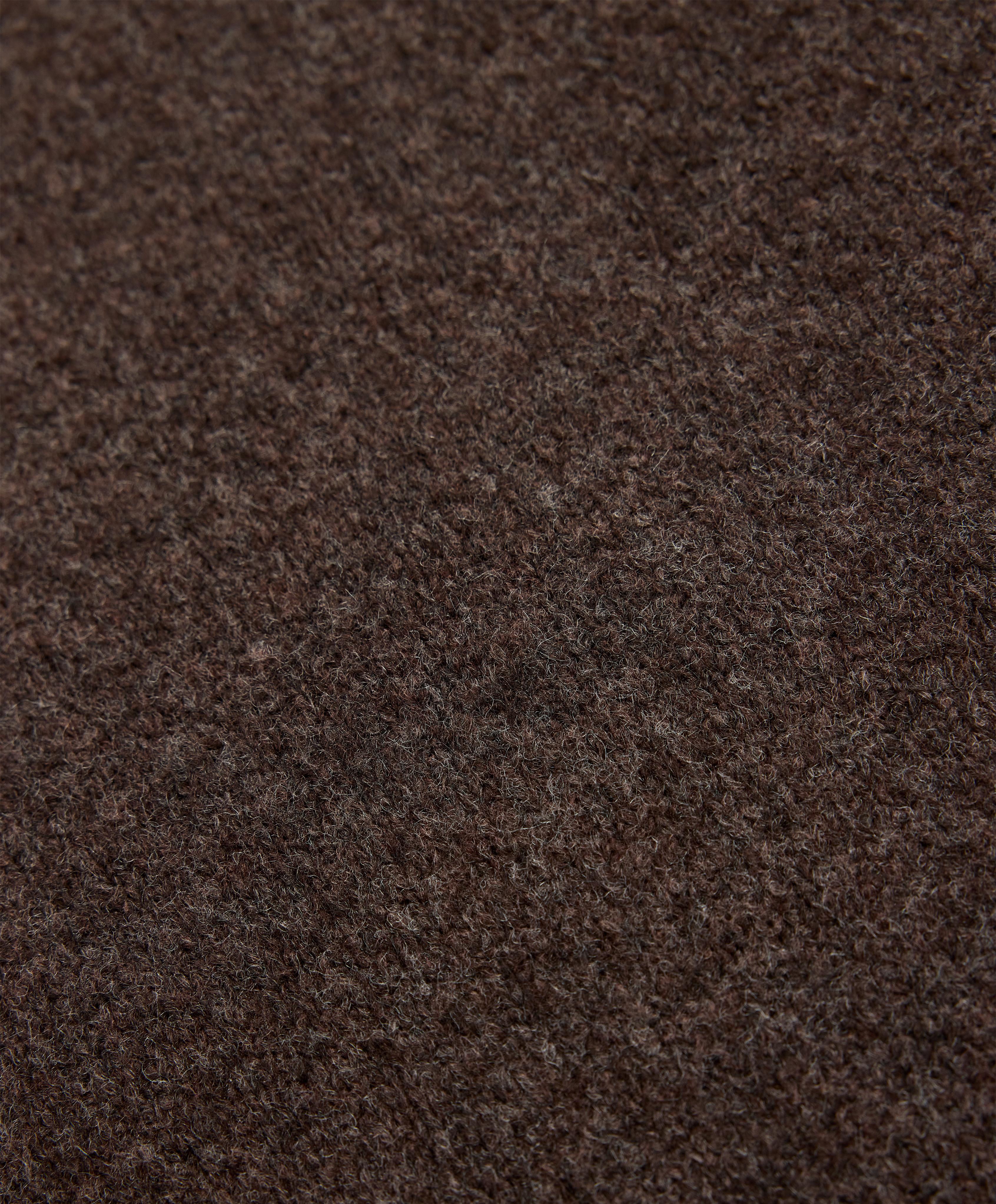 Soft knit crew neck jumper — BROWN