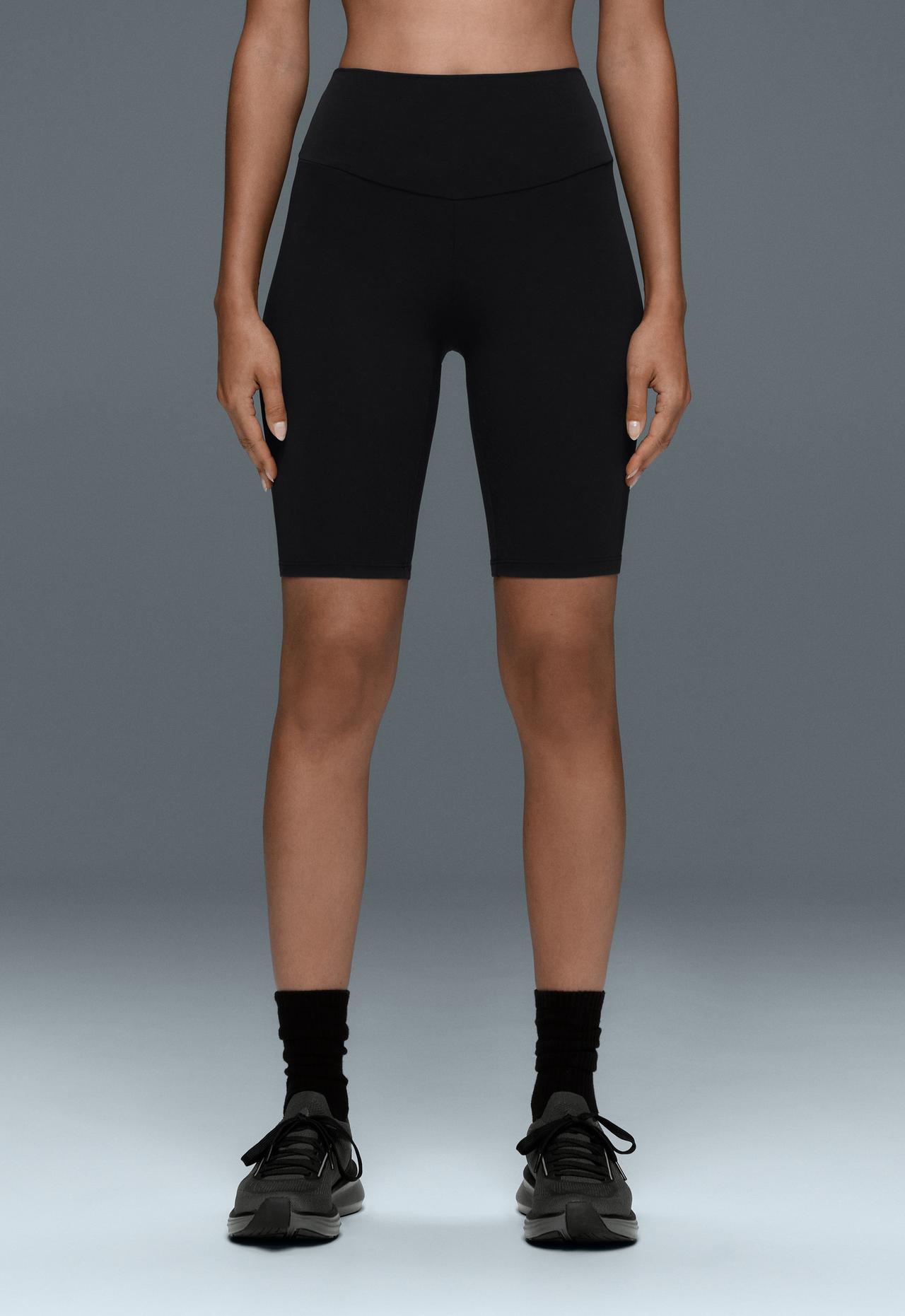 Comfortlux high rise 25cm biker leggings — BLACK