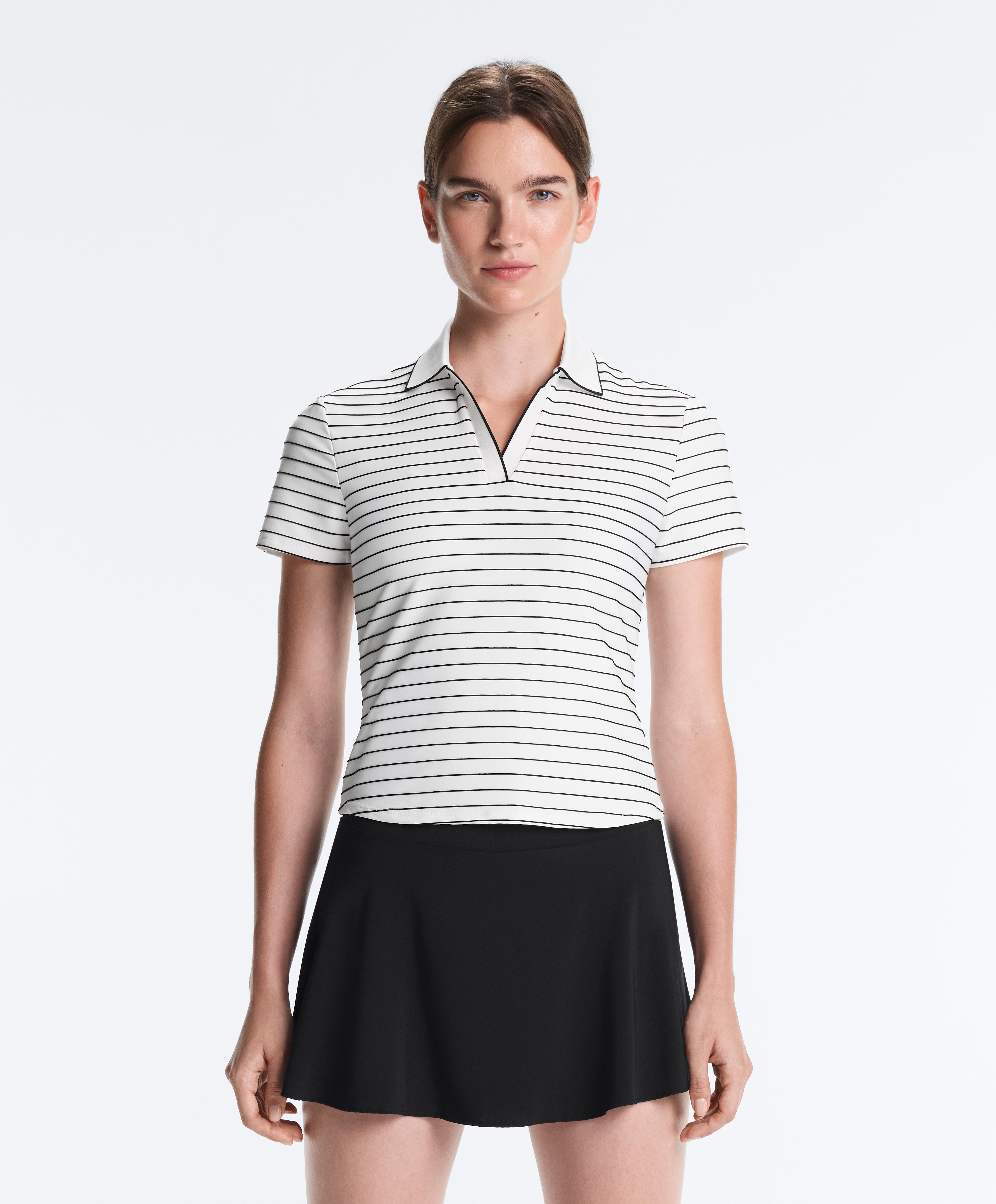 Striped Comfortlux short-sleeved polo shirt — WHITE