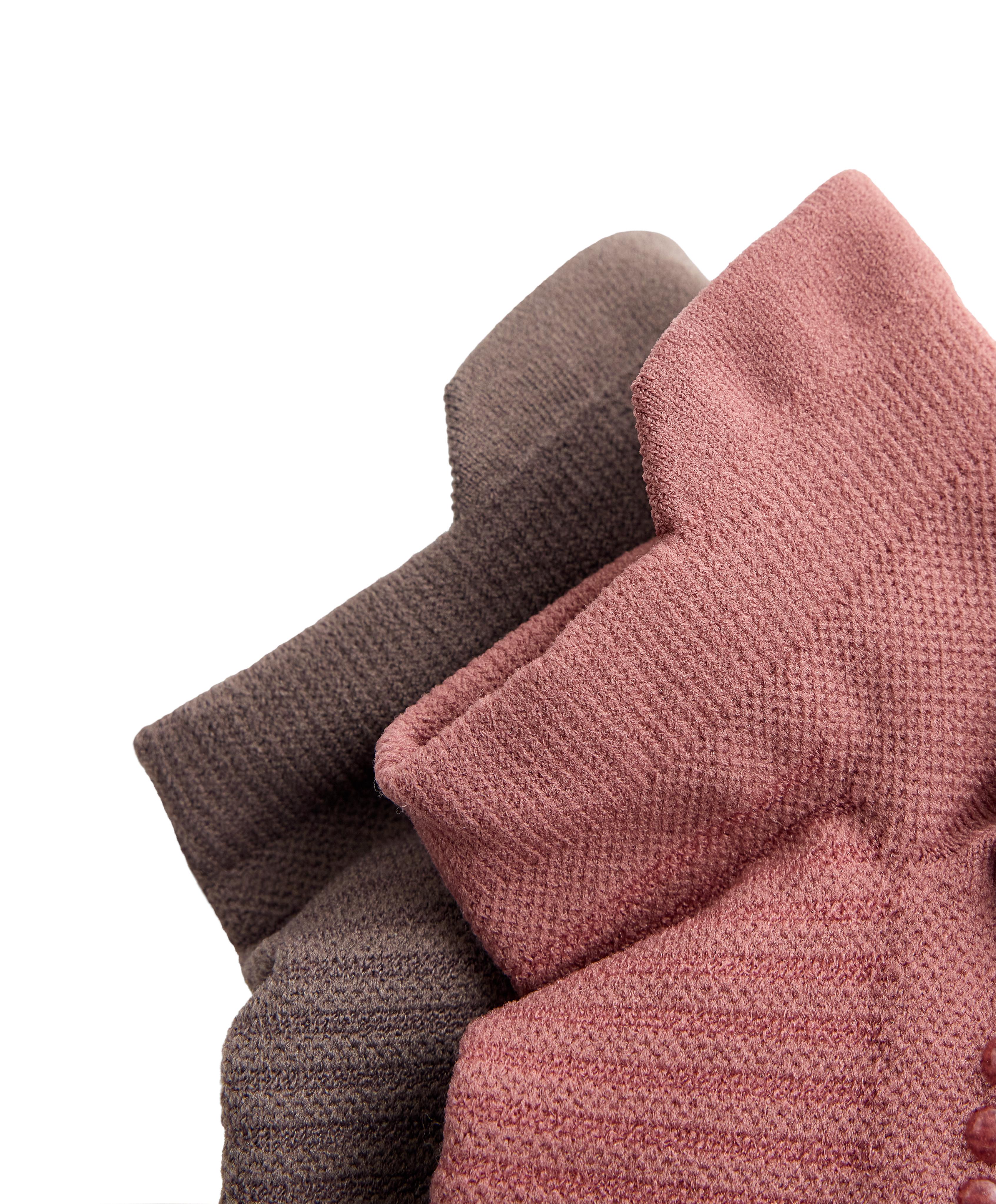 2 pairs of polyamide blend yoga and Pilates sneaker socks — BLUSH