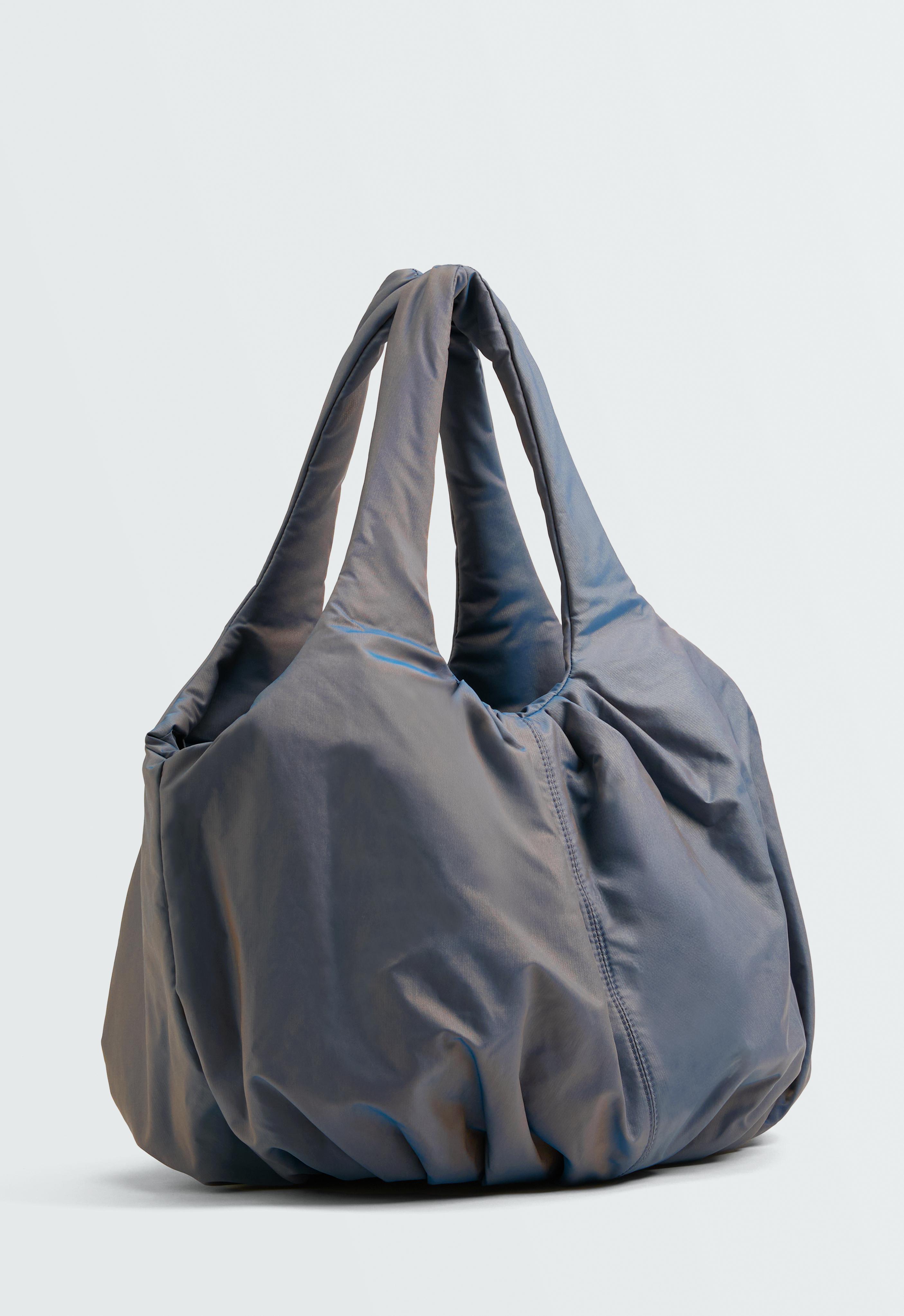 Ruched shopper bag — BLUE