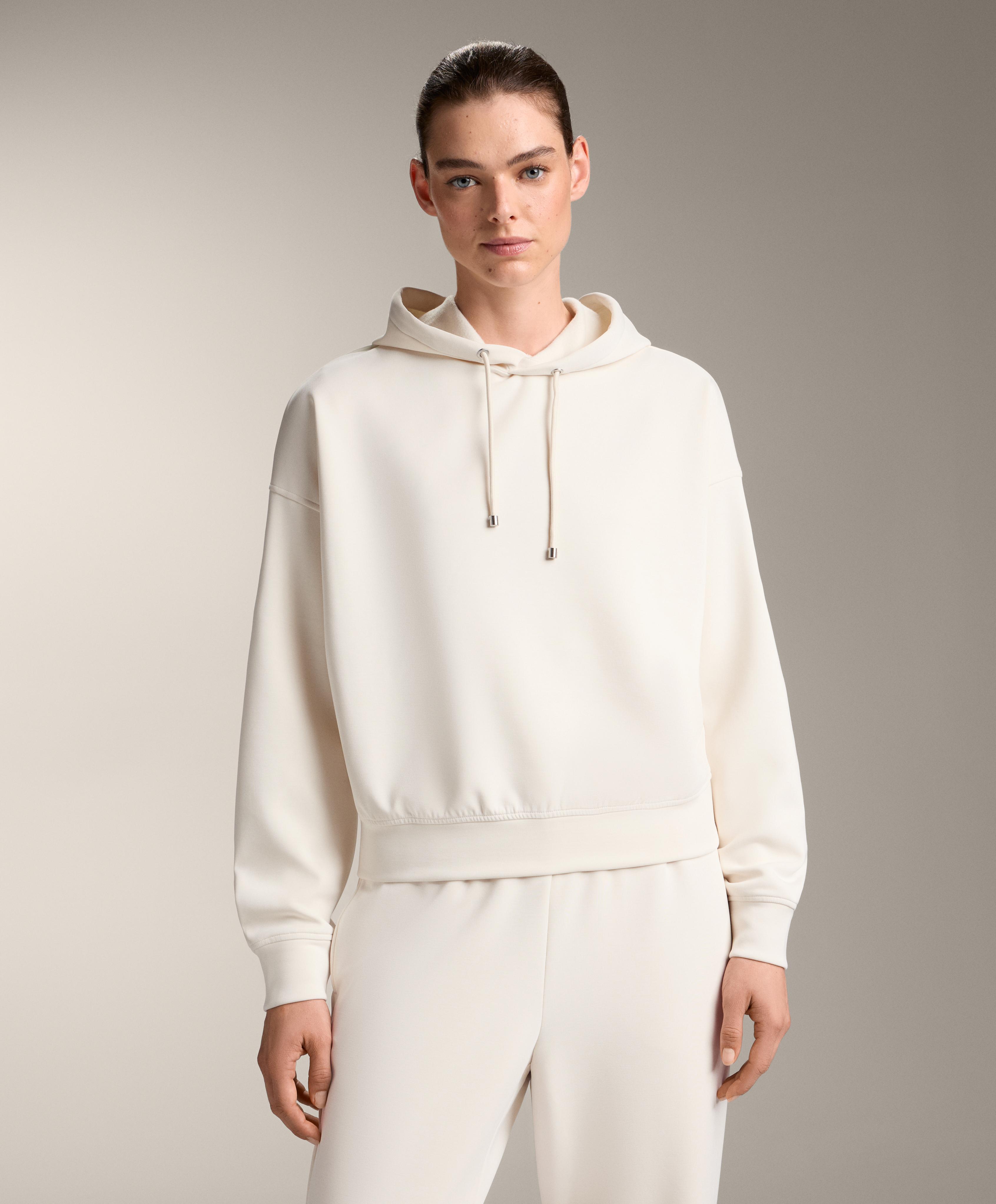 Boxy hoodie with brushed modal