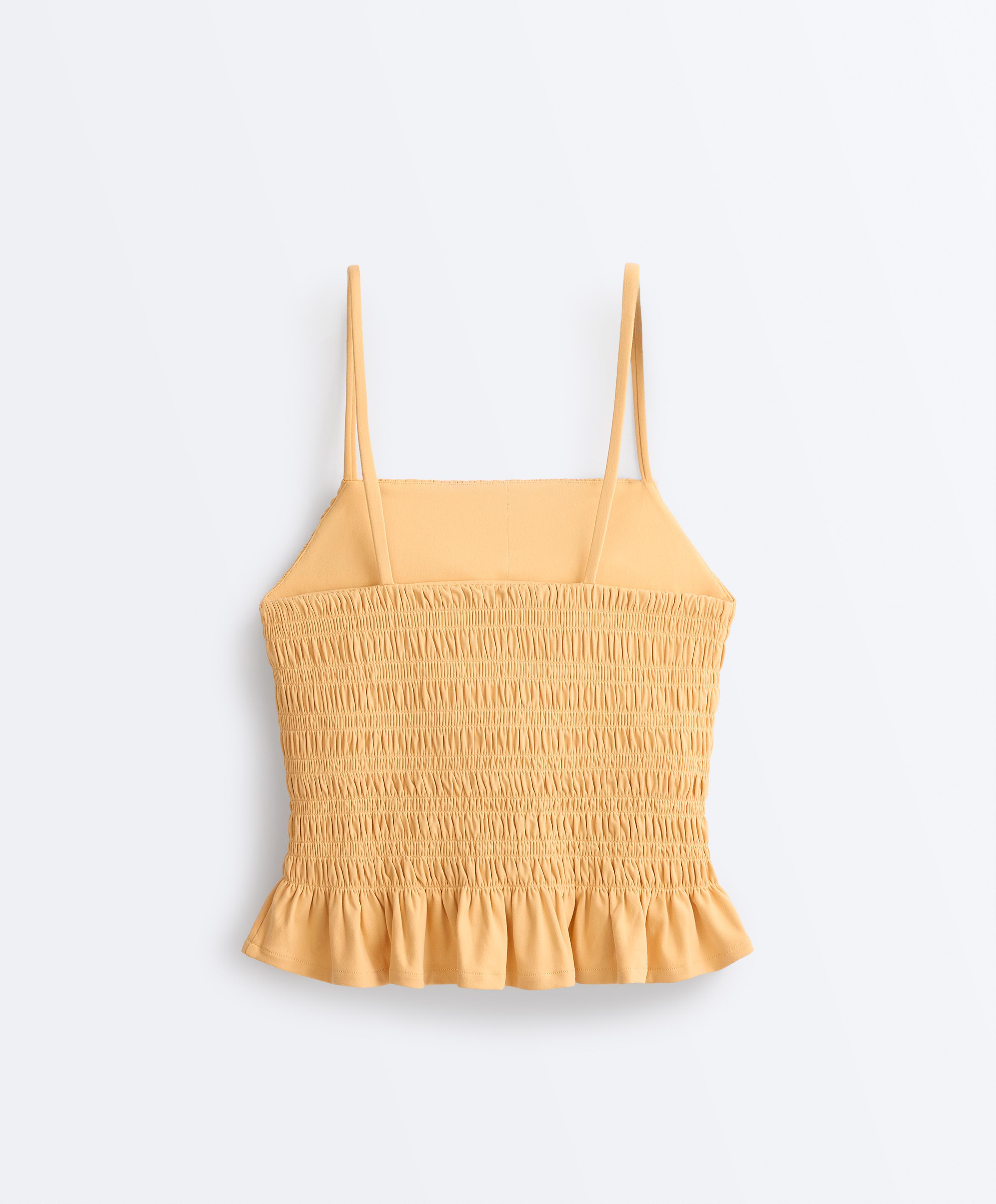 Comfortlux smock tank top — BURNT YELLOW
