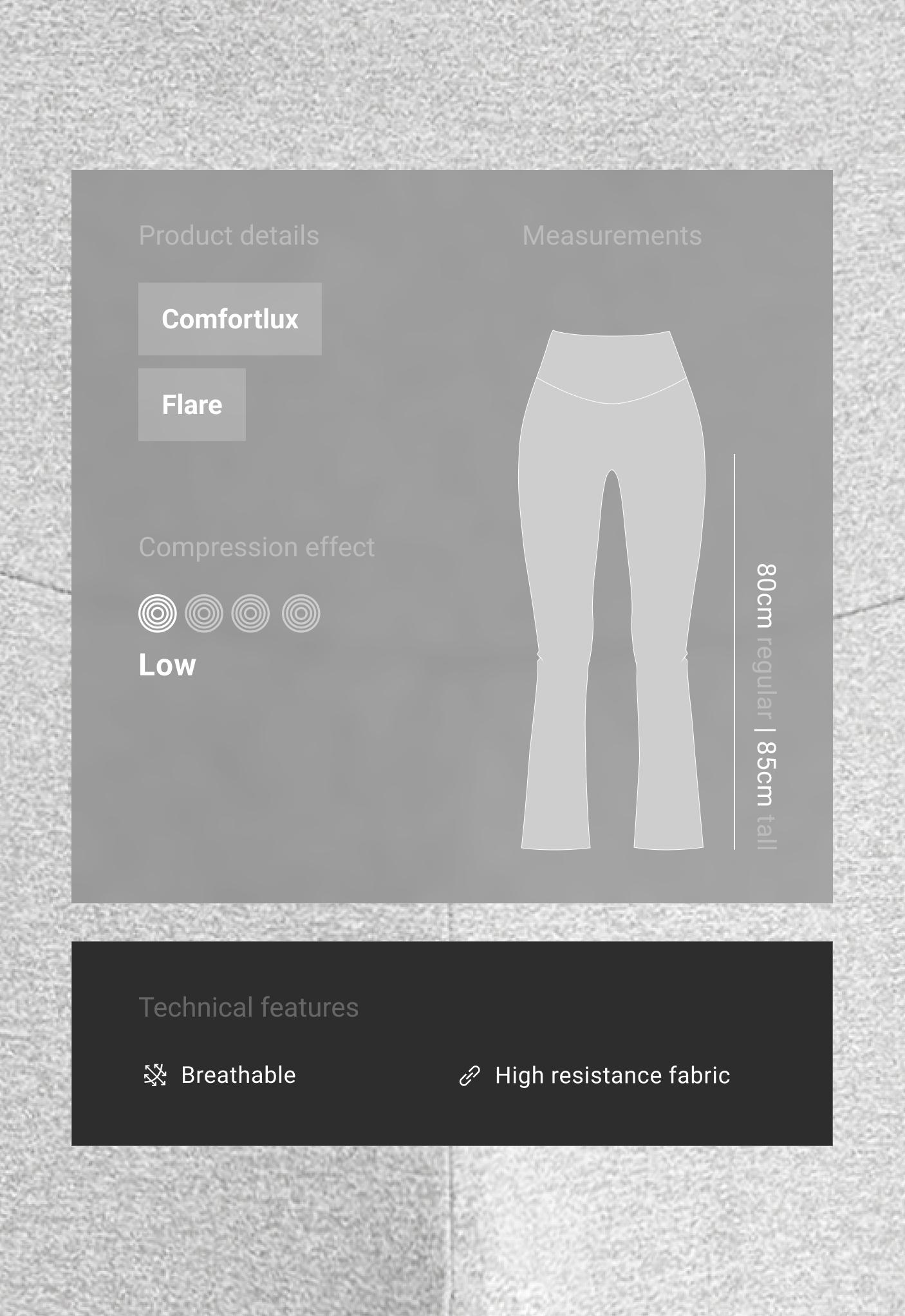 High-rise Comfortlux flare trousers — GREY MELANGE