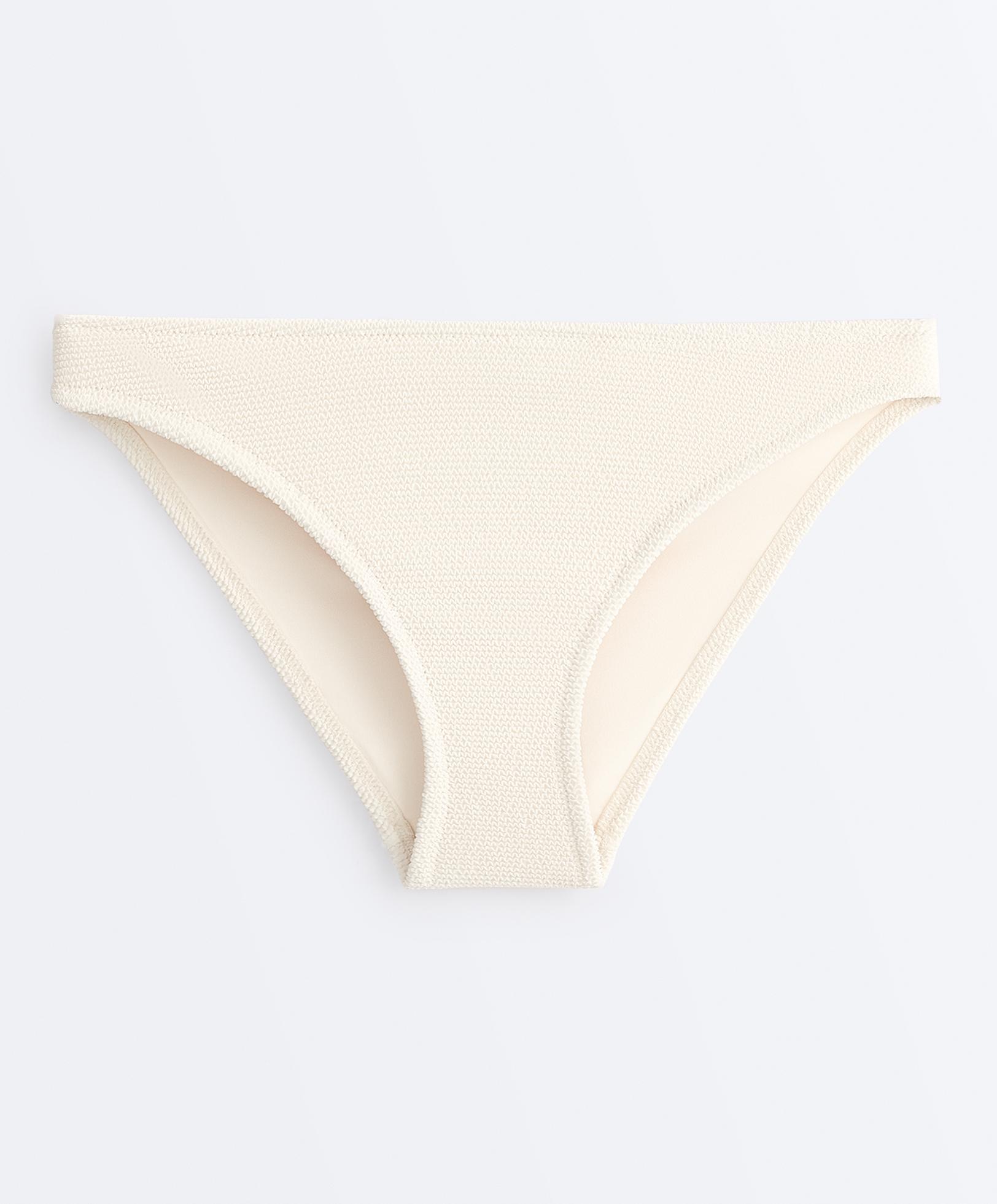 Crinkle classic bikini briefs — ECRU