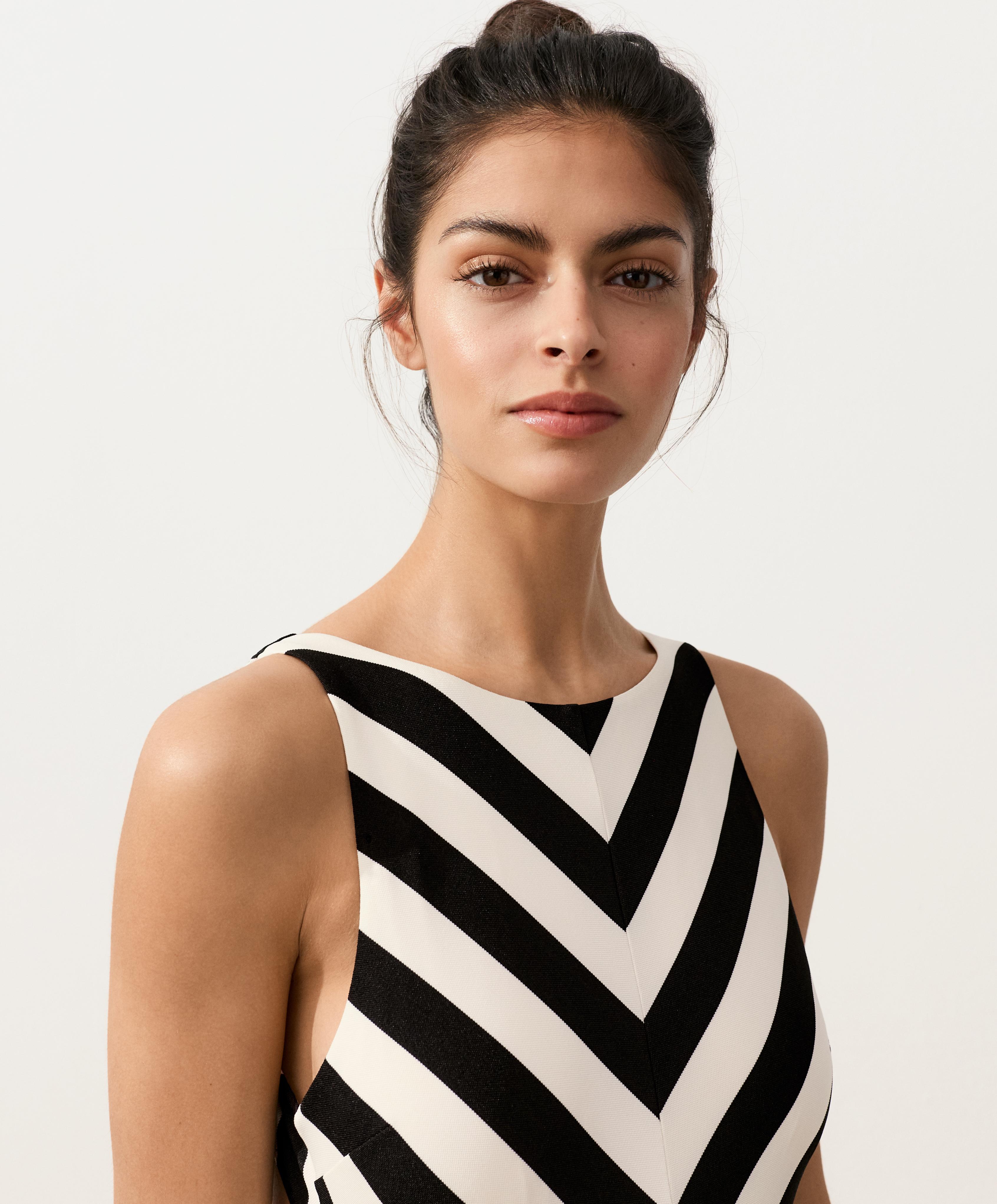 Bañador halter rayas diagonal