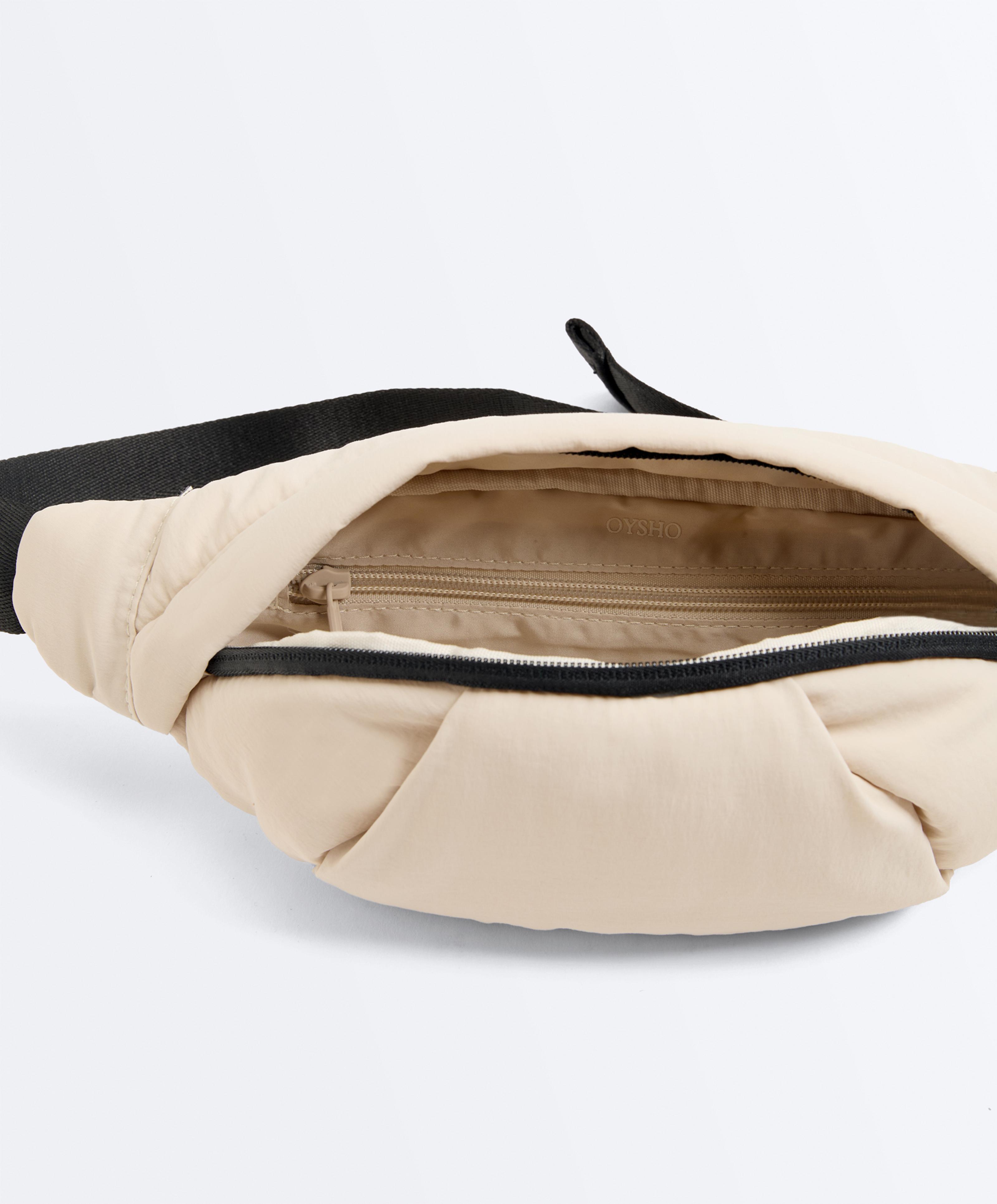 Water-repellent nylon belt bag — ECRU