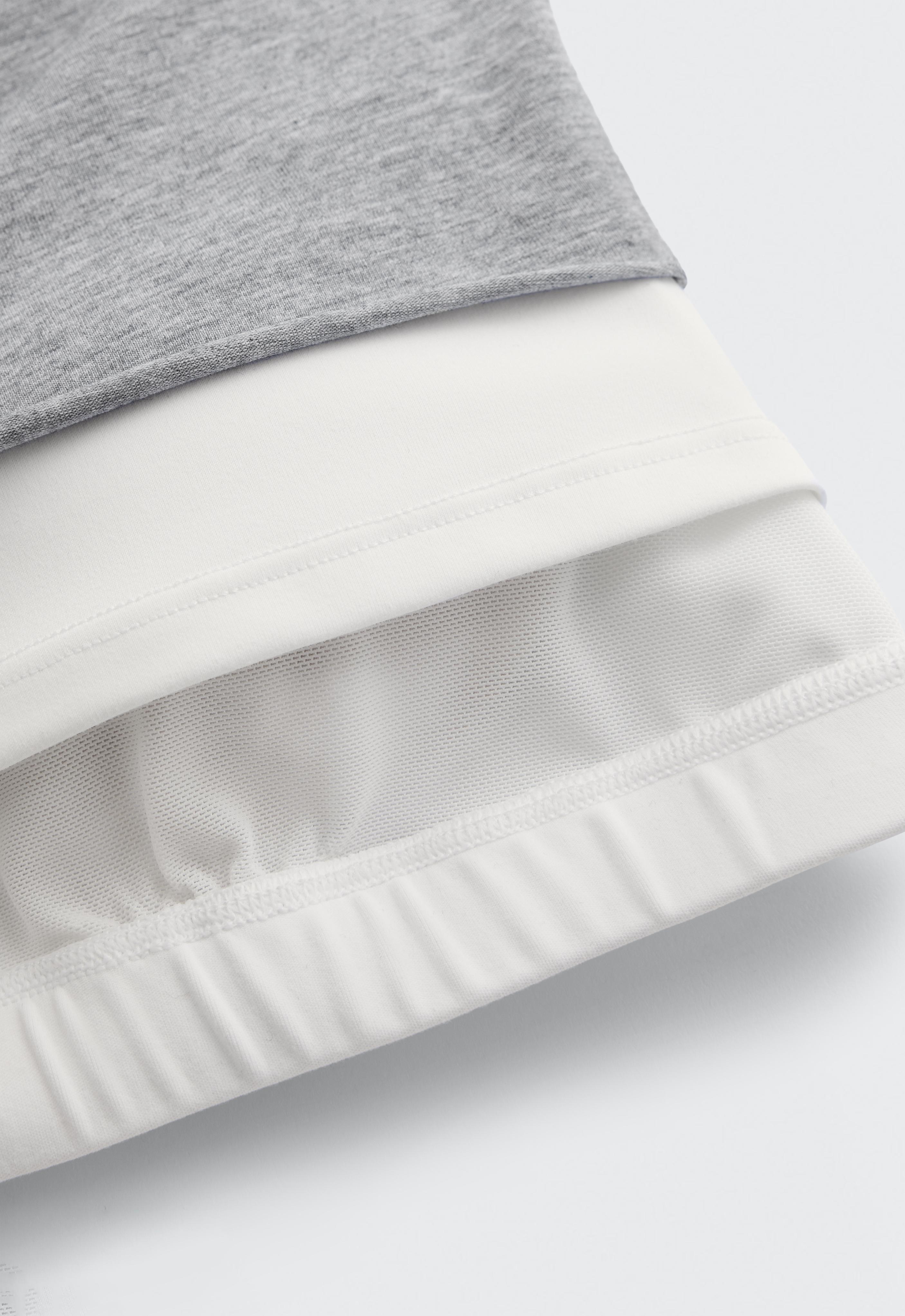 Marl overlay halterneck tank top — GREY MELANGE