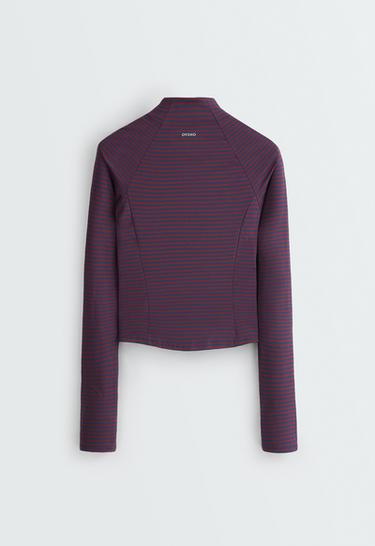Striped technical jacket — NAVY BLUE 8