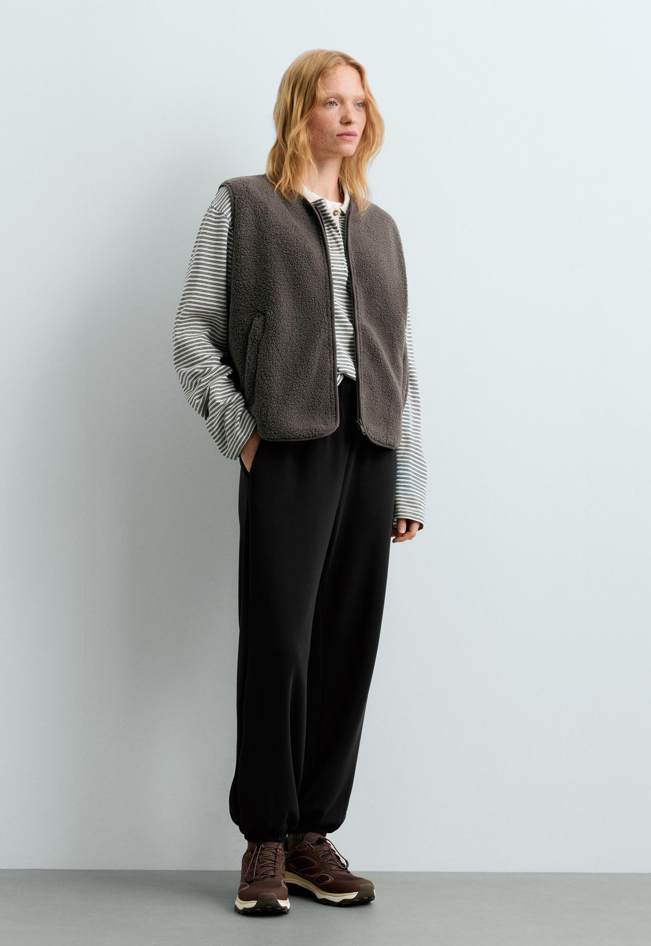 Soft-touch modal joggers — BLACK