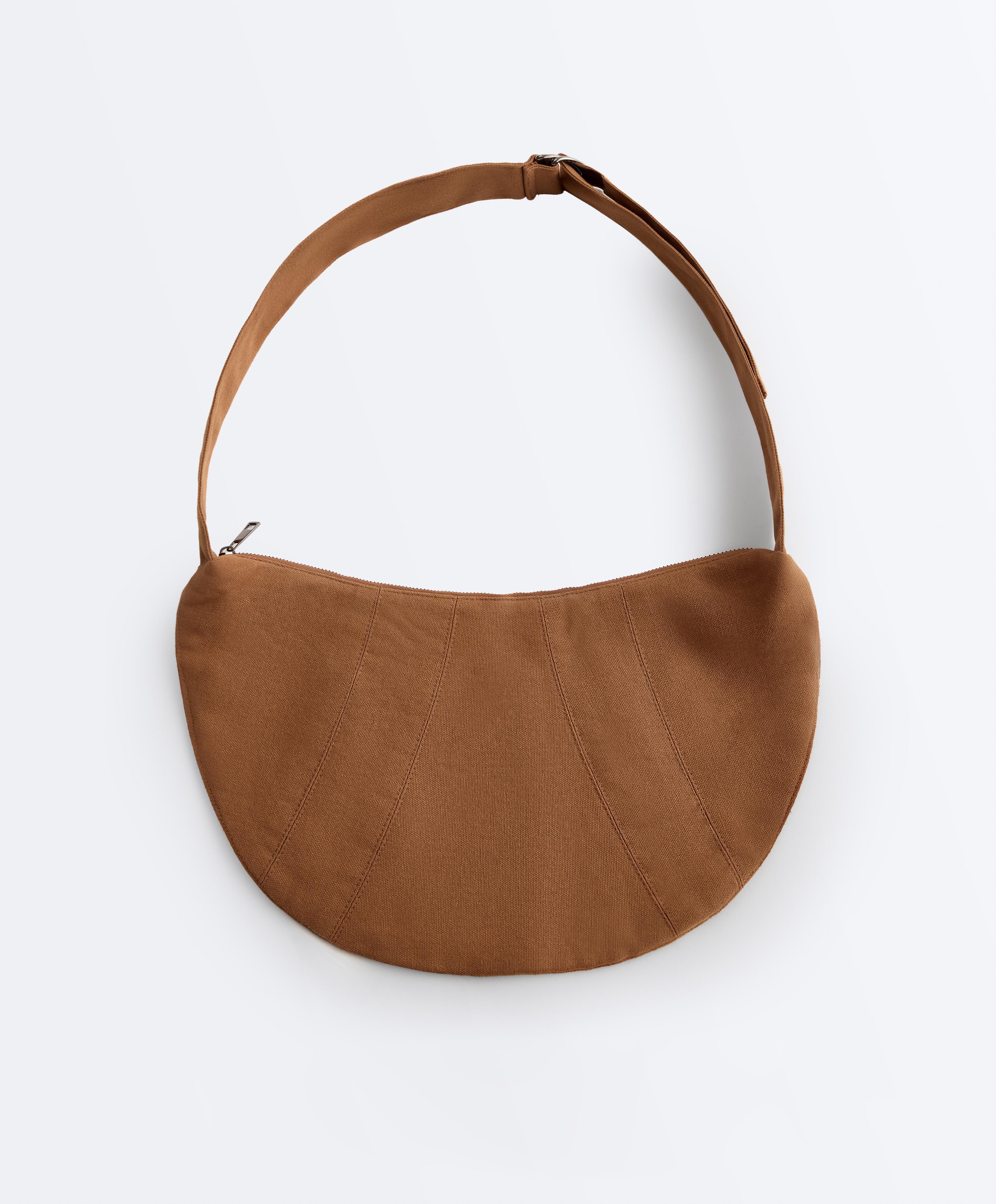 100% cotton crossbody bag — TOFFEE