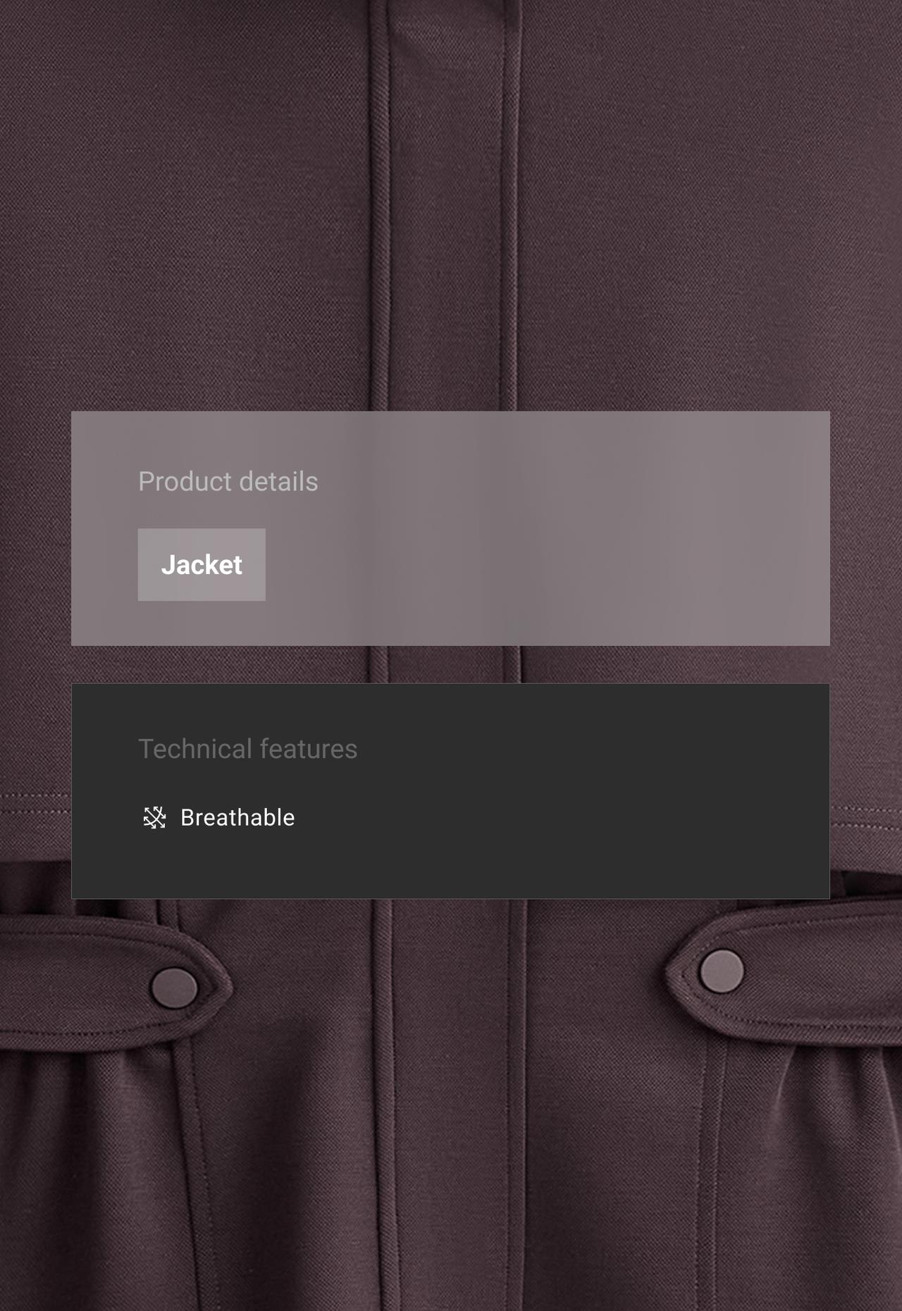 Short piqué jacket with belt and modal — Purplish brown