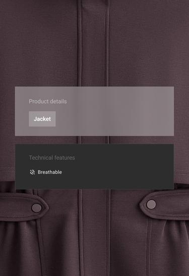Short piqué jacket with belt and modal — Purplish brown 2