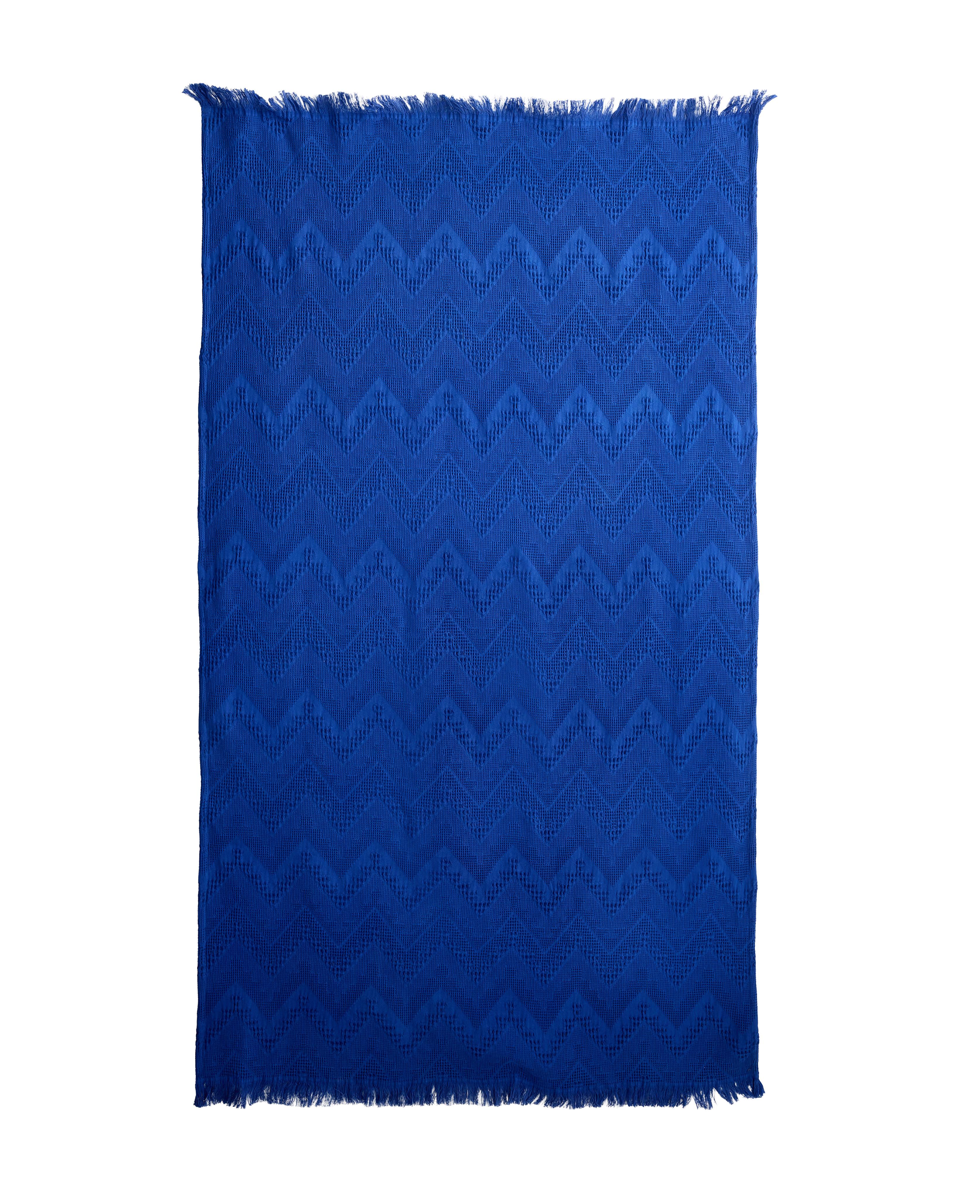 100% cotton chevron towel — KLEIN BLUE