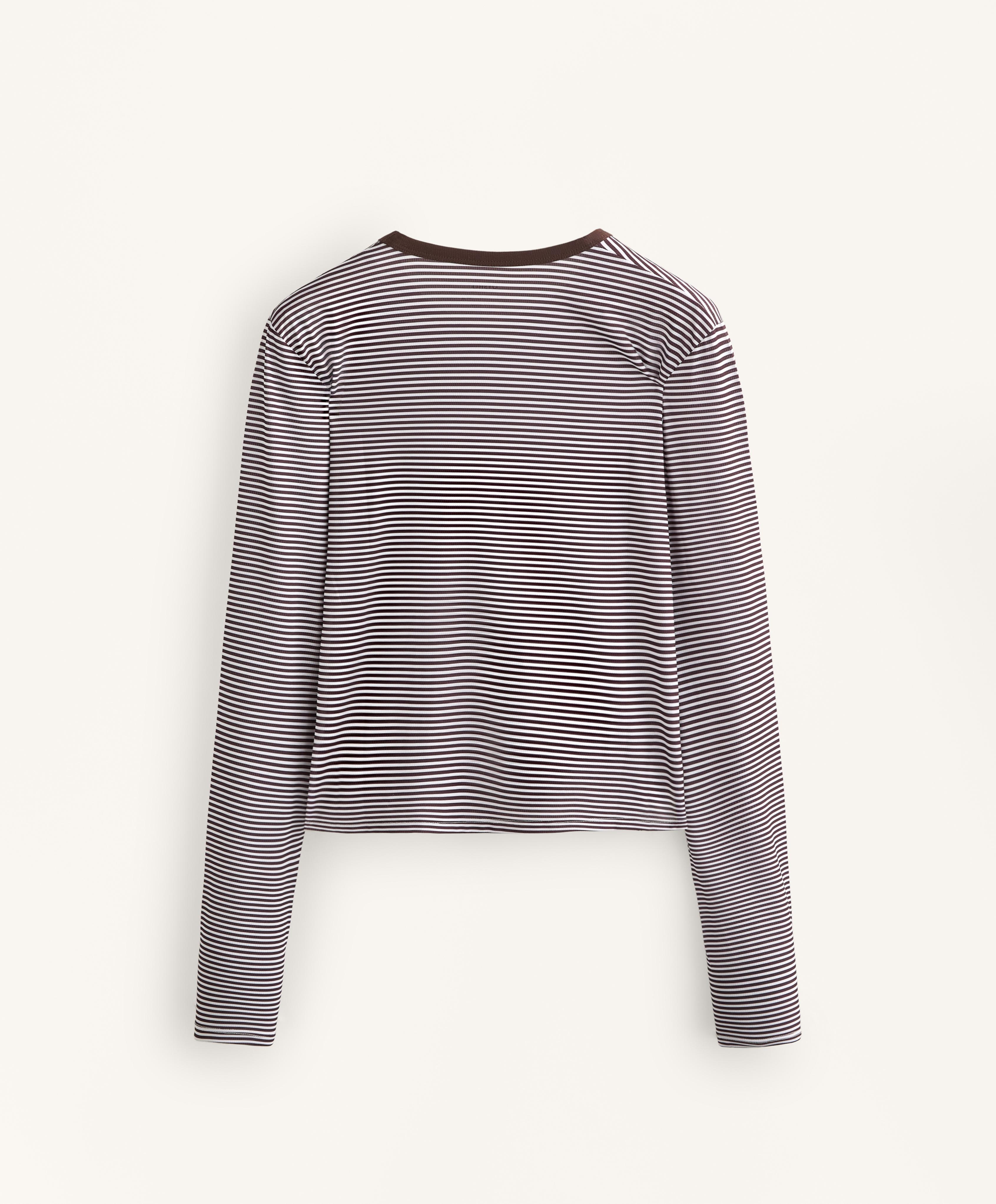 Long-sleeved striped technical T-shirt Long-sleeved striped technical T-shirt