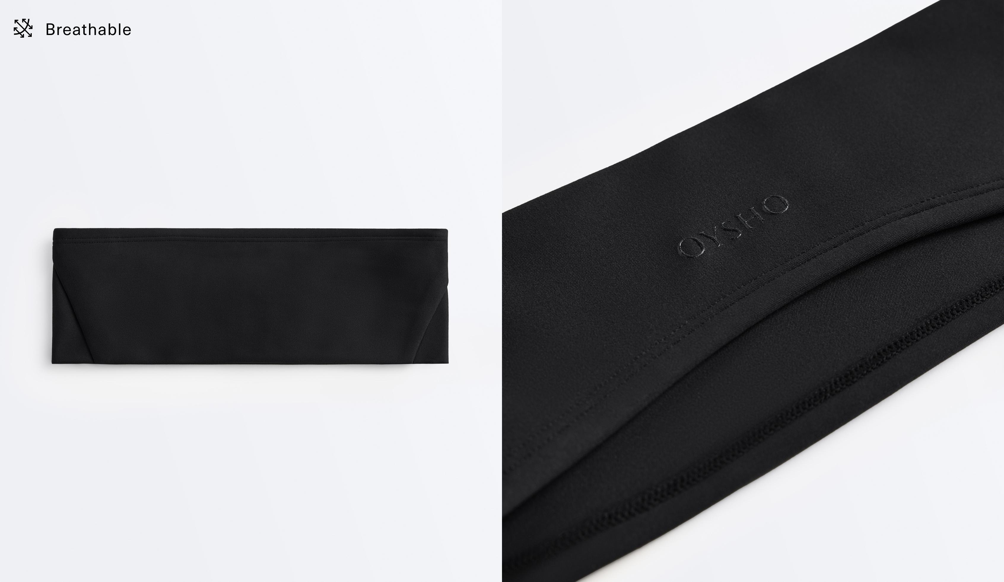 9 cm sports headband — BLACK