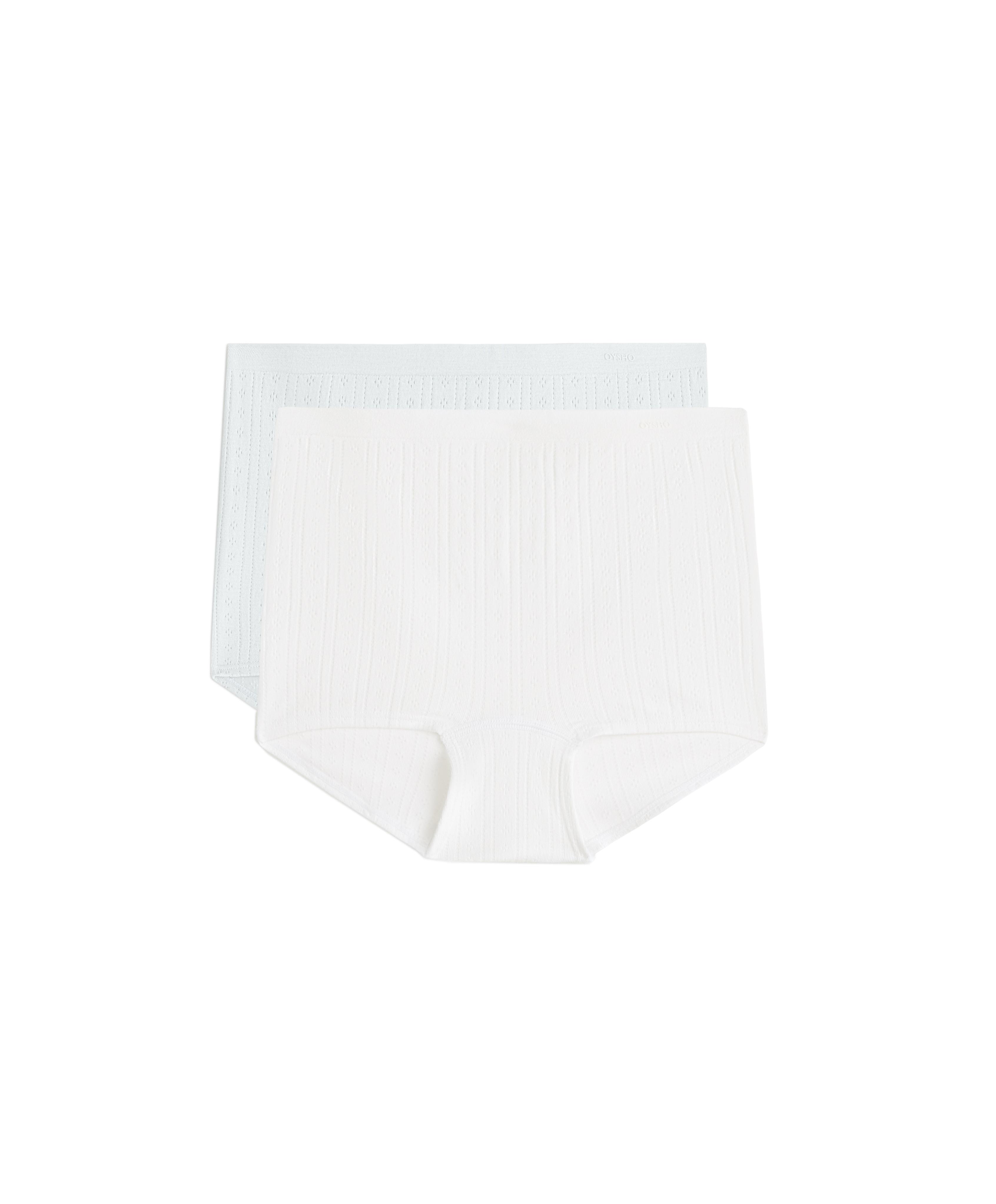 2 seamless soft-touch openwork shortie briefs — GREY MELANGE