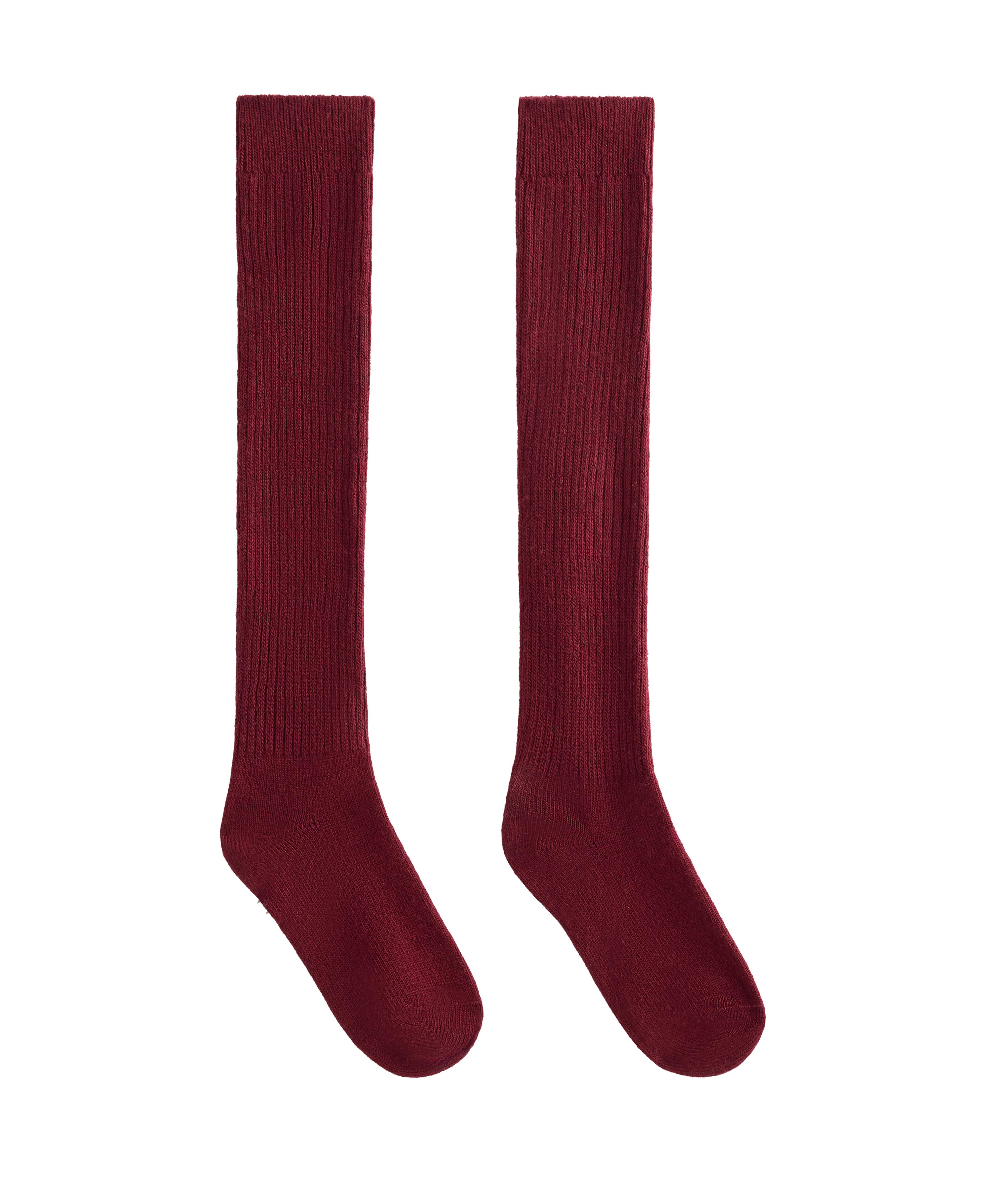 18% cashmere 13% wool long socks — CHERRY