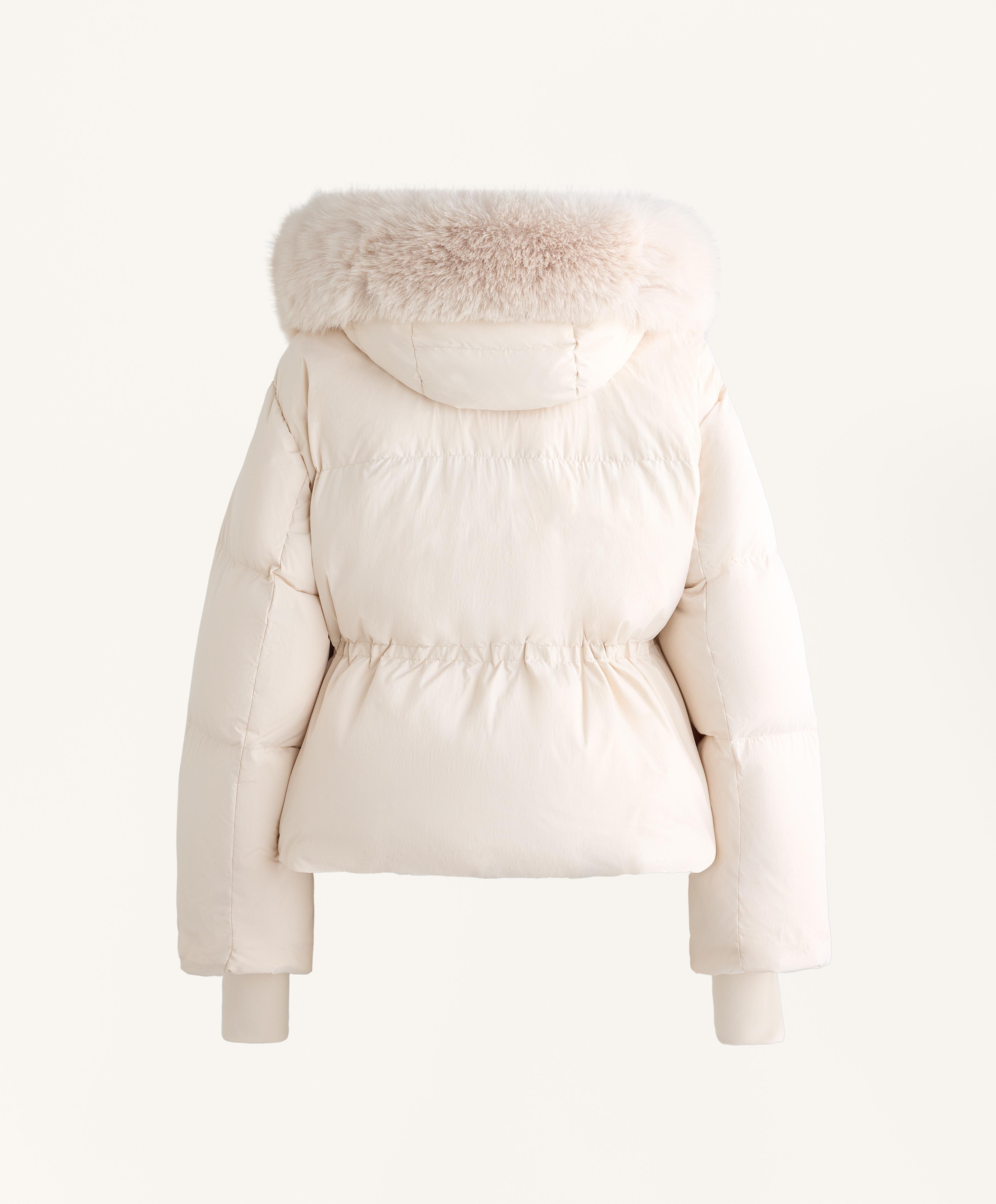 Short 100% down padded jacket — ECRU