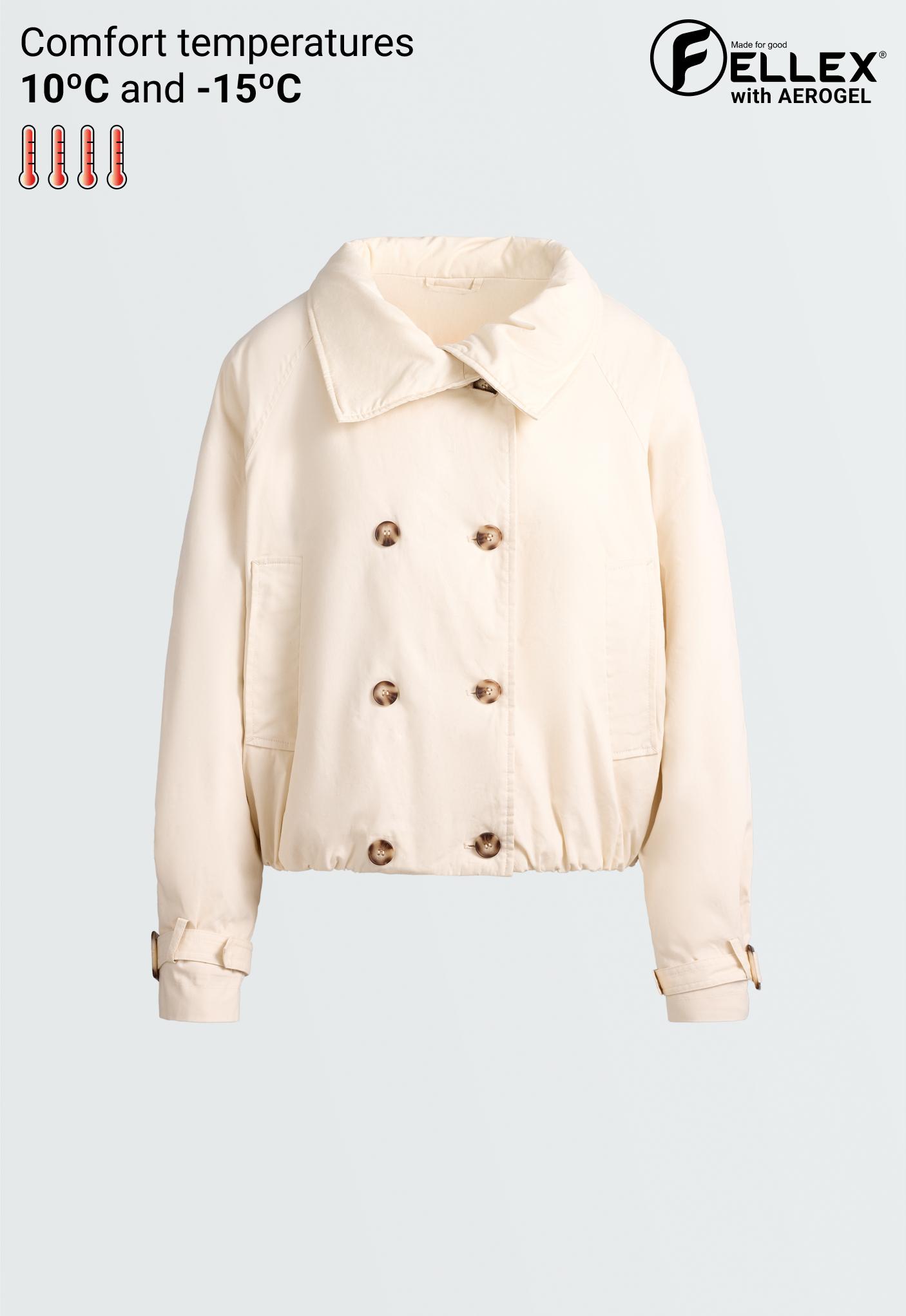 FELLEX® AEROGEL balloon padded short jacket — ECRU