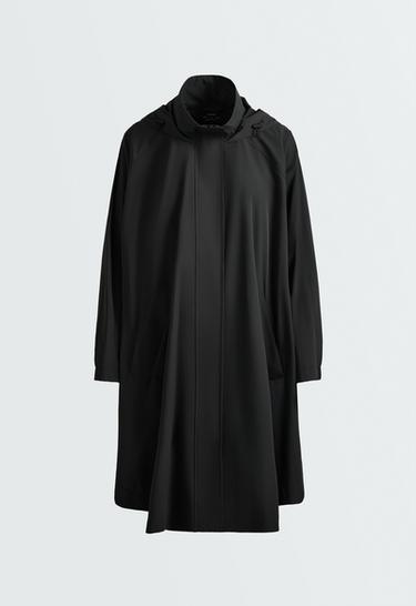 Extra lightweight 10k waterproof long cape — BLACK 6